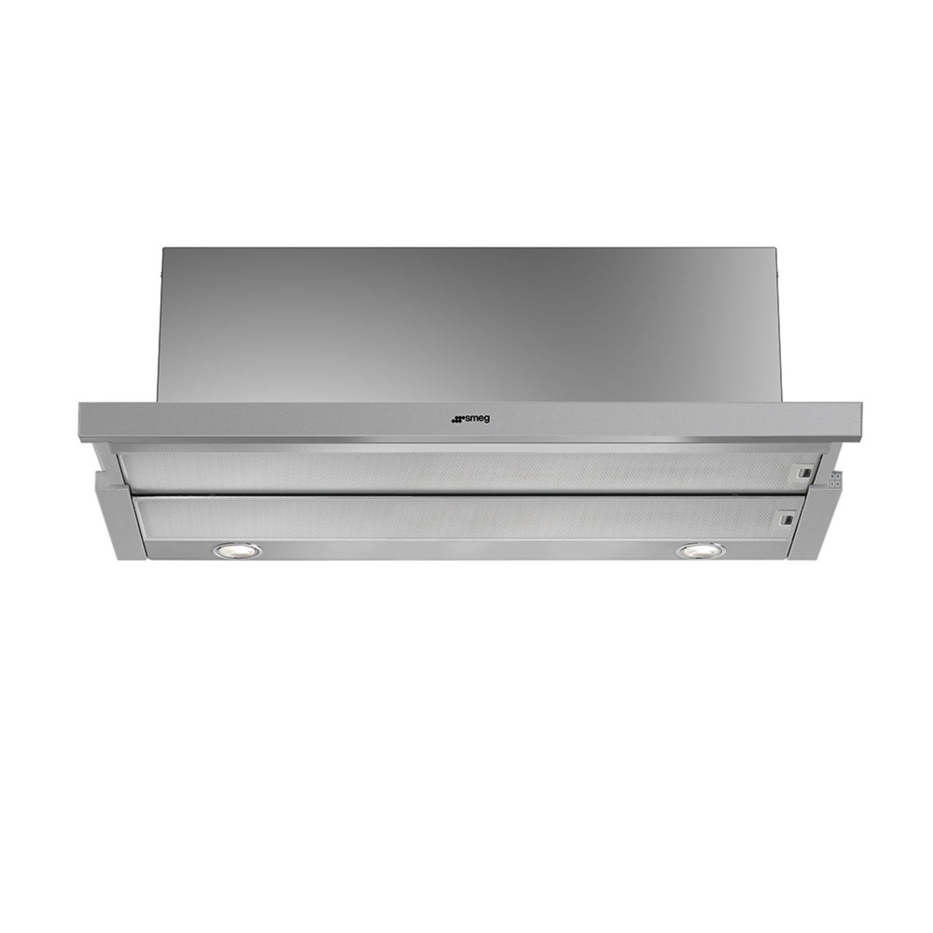 + VAT Grade B ISP £429 - Smeg KSET900XE 90cm Telescopic Cooker Hood - 3 Speeds - Maxium Extraction