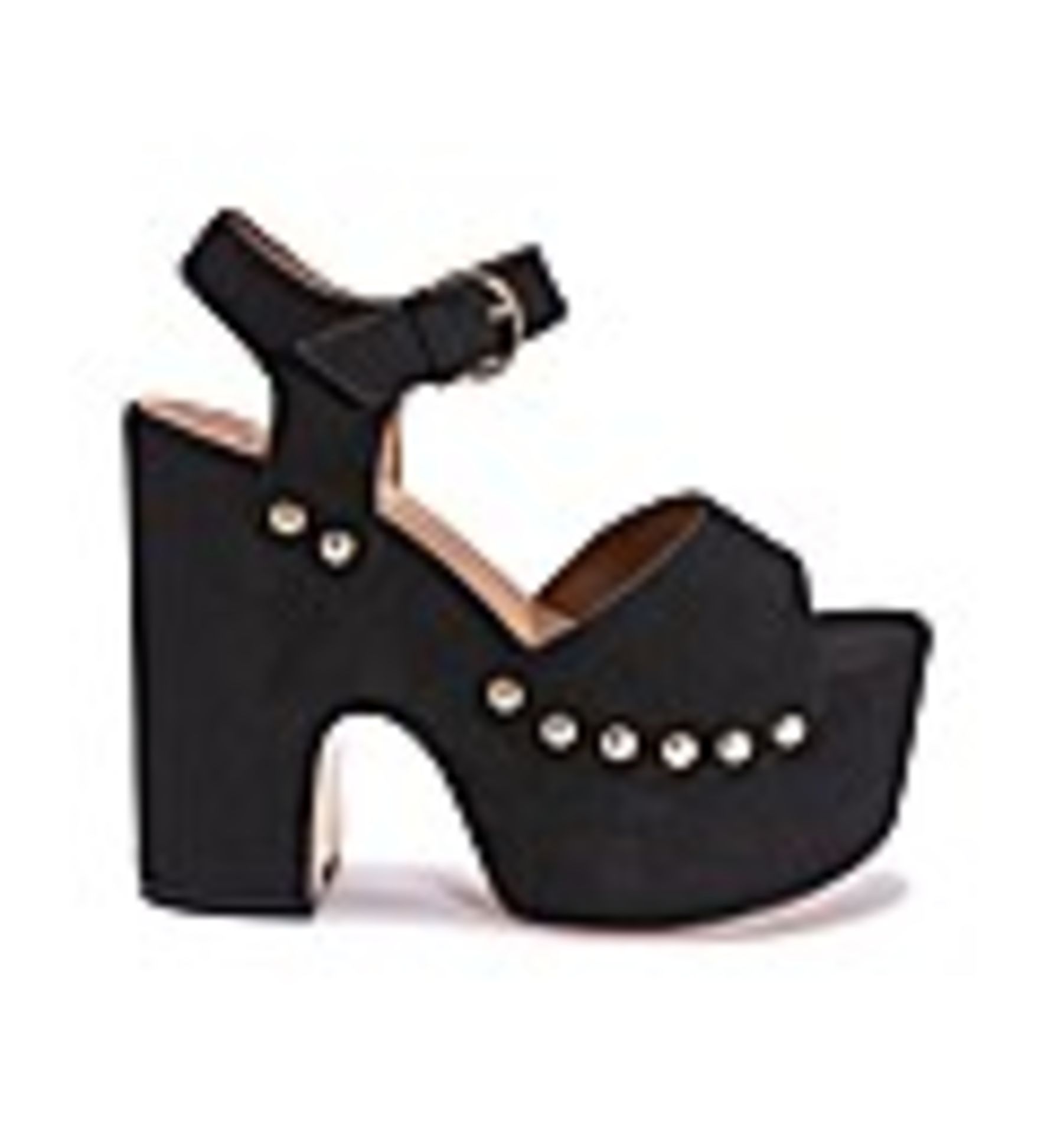 + VAT Brand New Pair Ladies Black Stud Platform Sandals Size 4