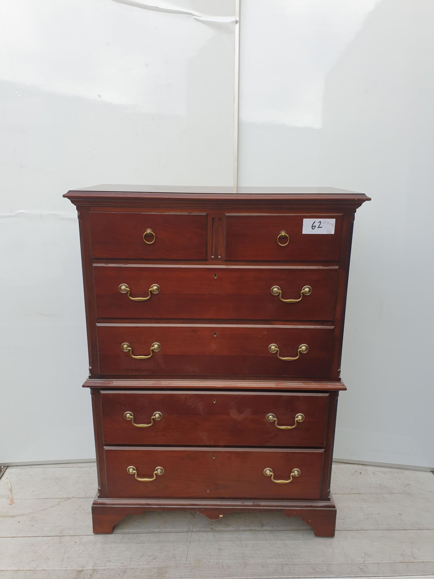 No VAT Cherrywood Two Over Four Chest Of Drawers