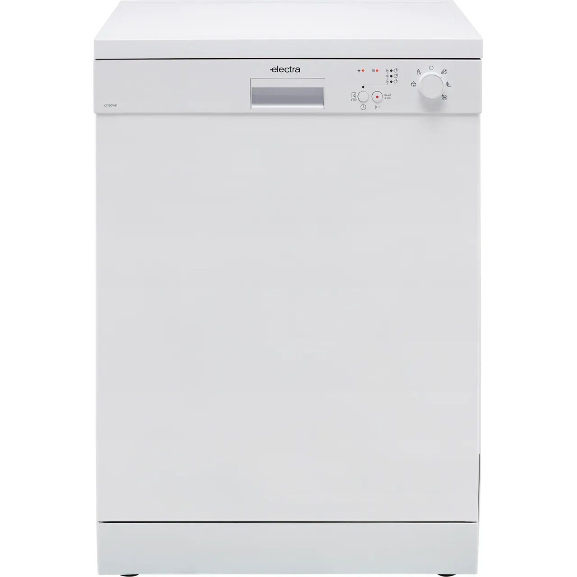 + VAT Grade B ISP £219 - Electra C1760WE Standard Dishwasher - 12 Place Settings - 30 Minute Quick