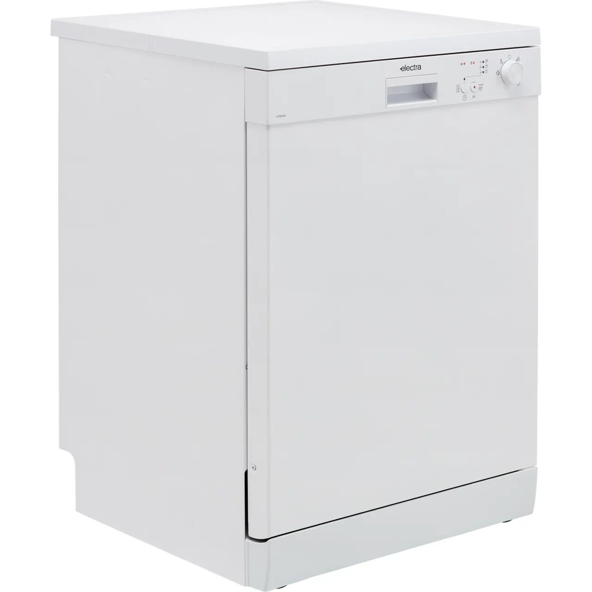 + VAT Grade B ISP £219 - Electra C1760WE Standard Dishwasher - 12 Place Settings - 30 Minute Quick - Image 2 of 2