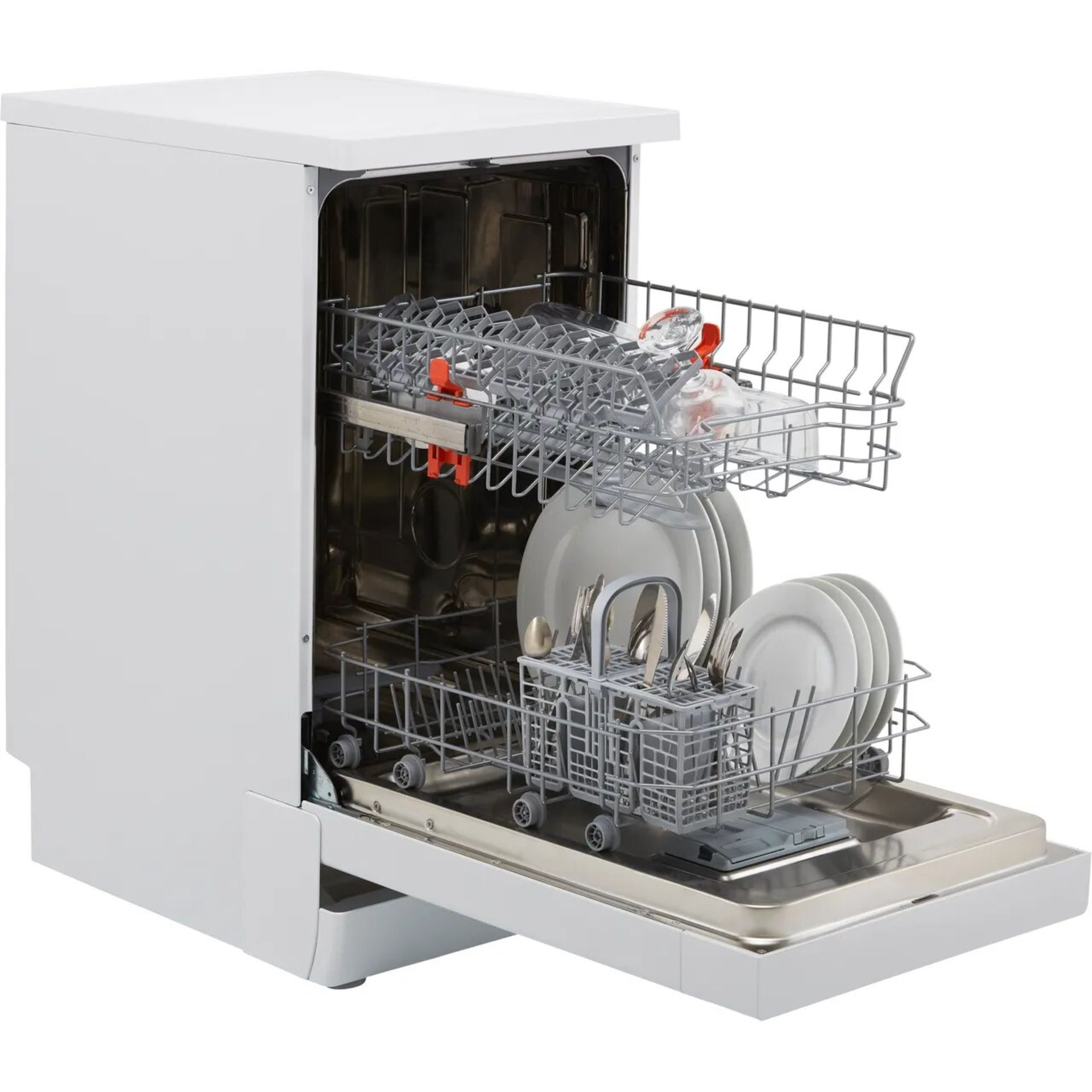 + VAT Grade B ISP £279 - Hotpoint HSFE1B19UKN Slimline Dishwasher - 10 Place Settings - 30 Minute - Image 2 of 3