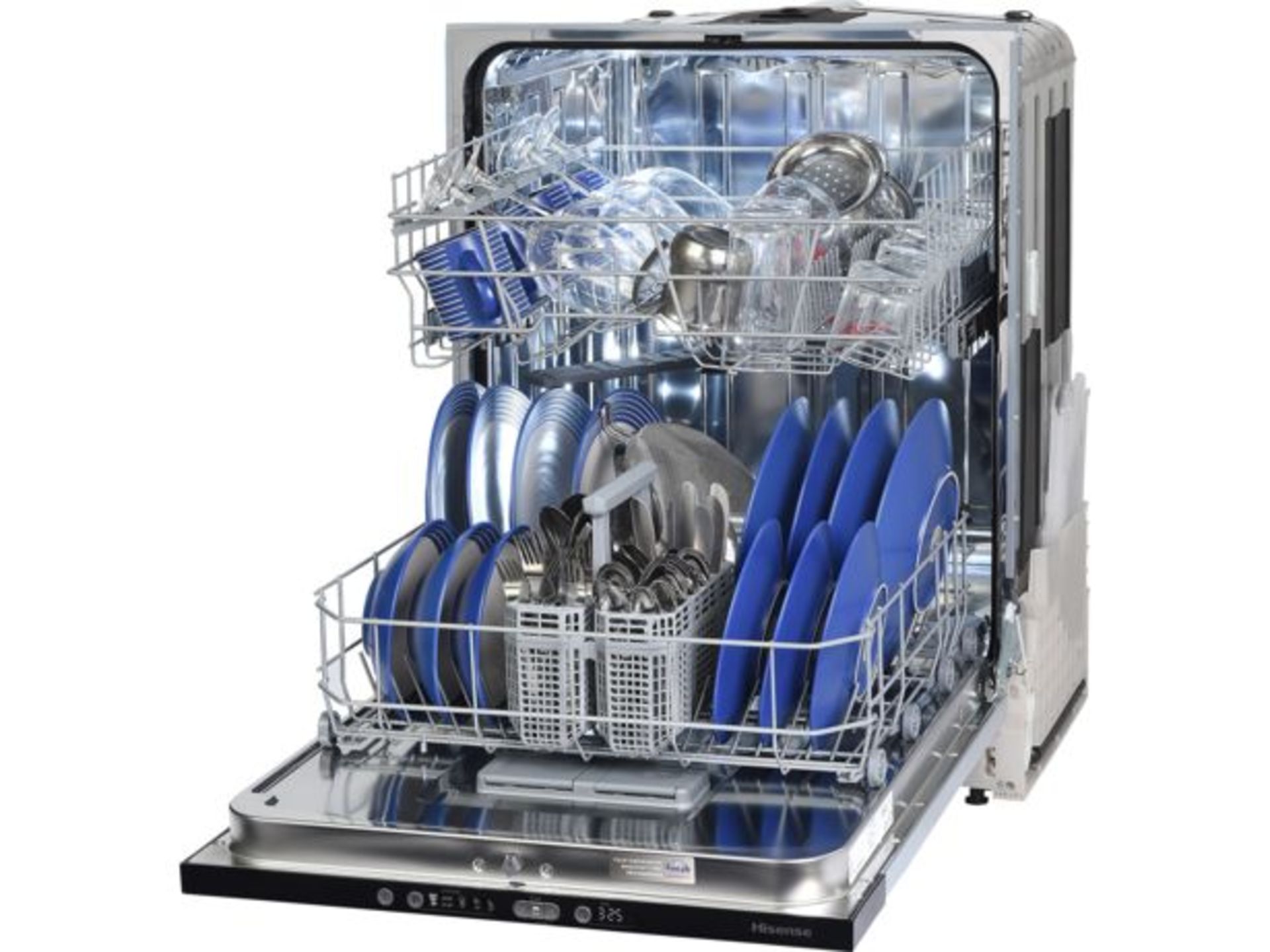 + VAT Grade B ISP £429 - Hisense HV661D60UK Fully Intergrated Dishwasher - 16 Place Settings - 15 - Image 3 of 3