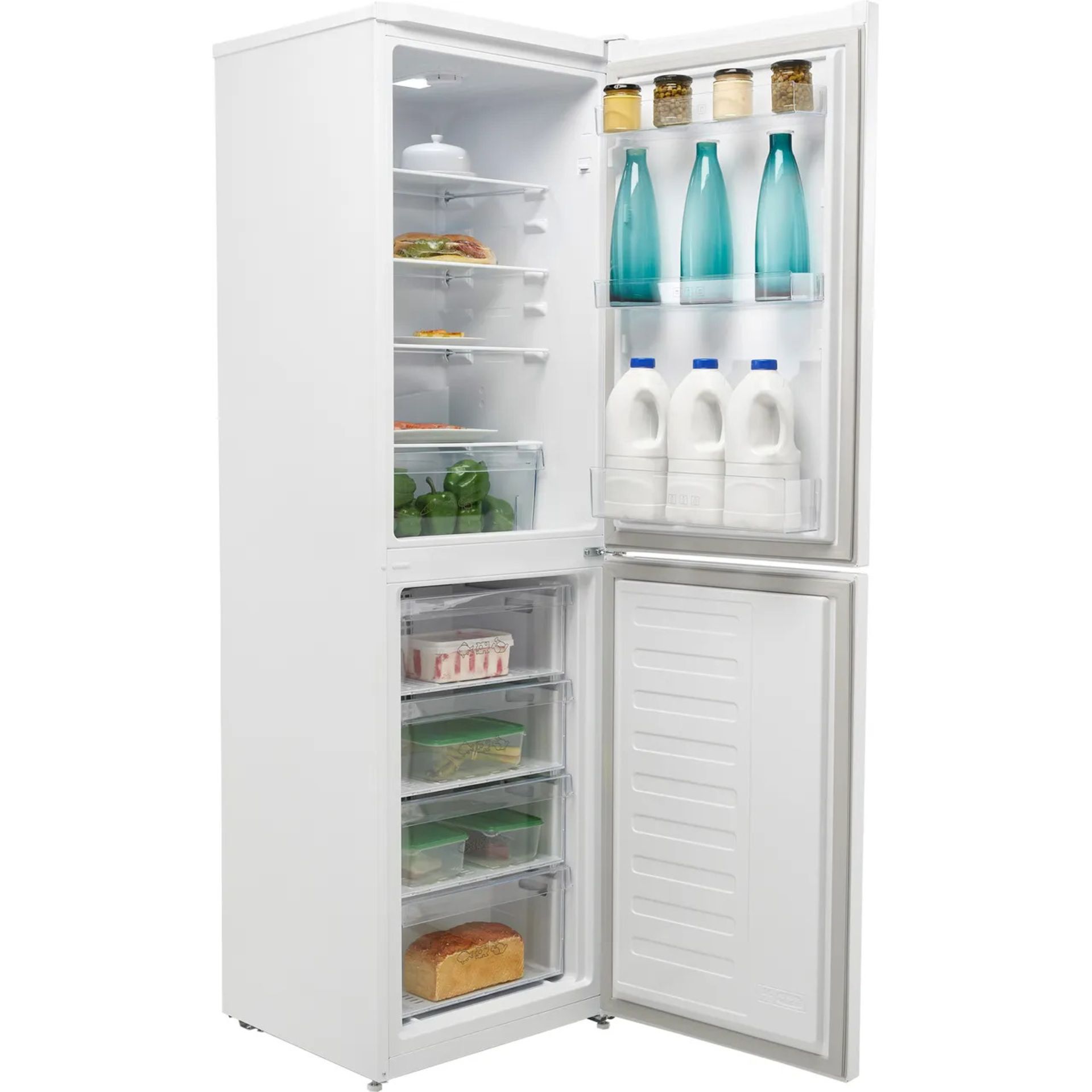 + VAT Grade B ISP £349 - Beko CRFG3582W 50/50 Frost Free Fridge Freezer - Fridge Capacity 168 - Image 2 of 2