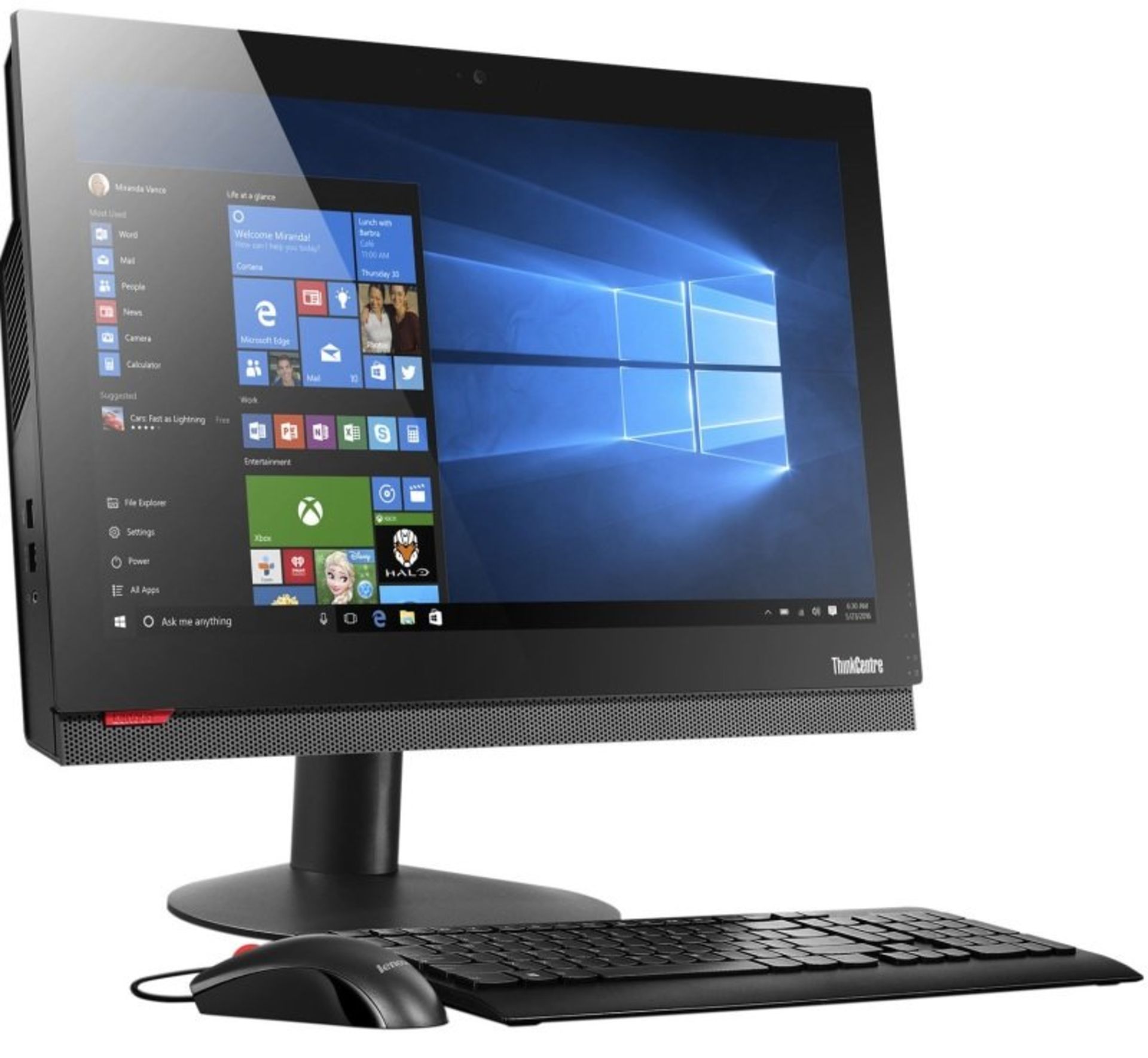 + VAT Grade B Lenovo All In One Thinkcentre M810z- 21.5 Inch Full HD - Core I5-7400 - 4Gb Ram -