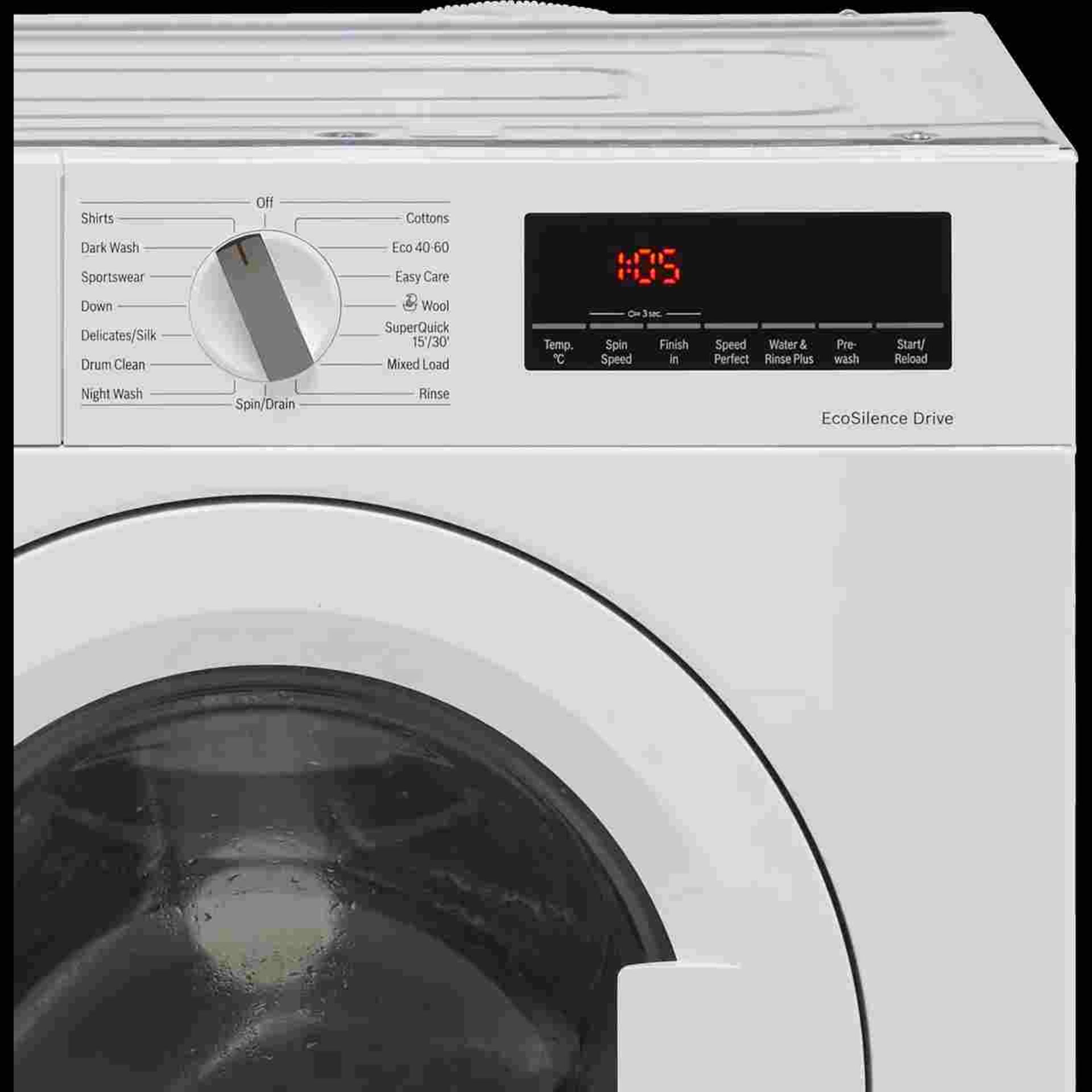 + VAT Grade B ISP £829 - Bosch Serie 8 WIW28501GB Intergrated 8Kg Washing Machine - 1400 RPM - 15 - Image 3 of 3