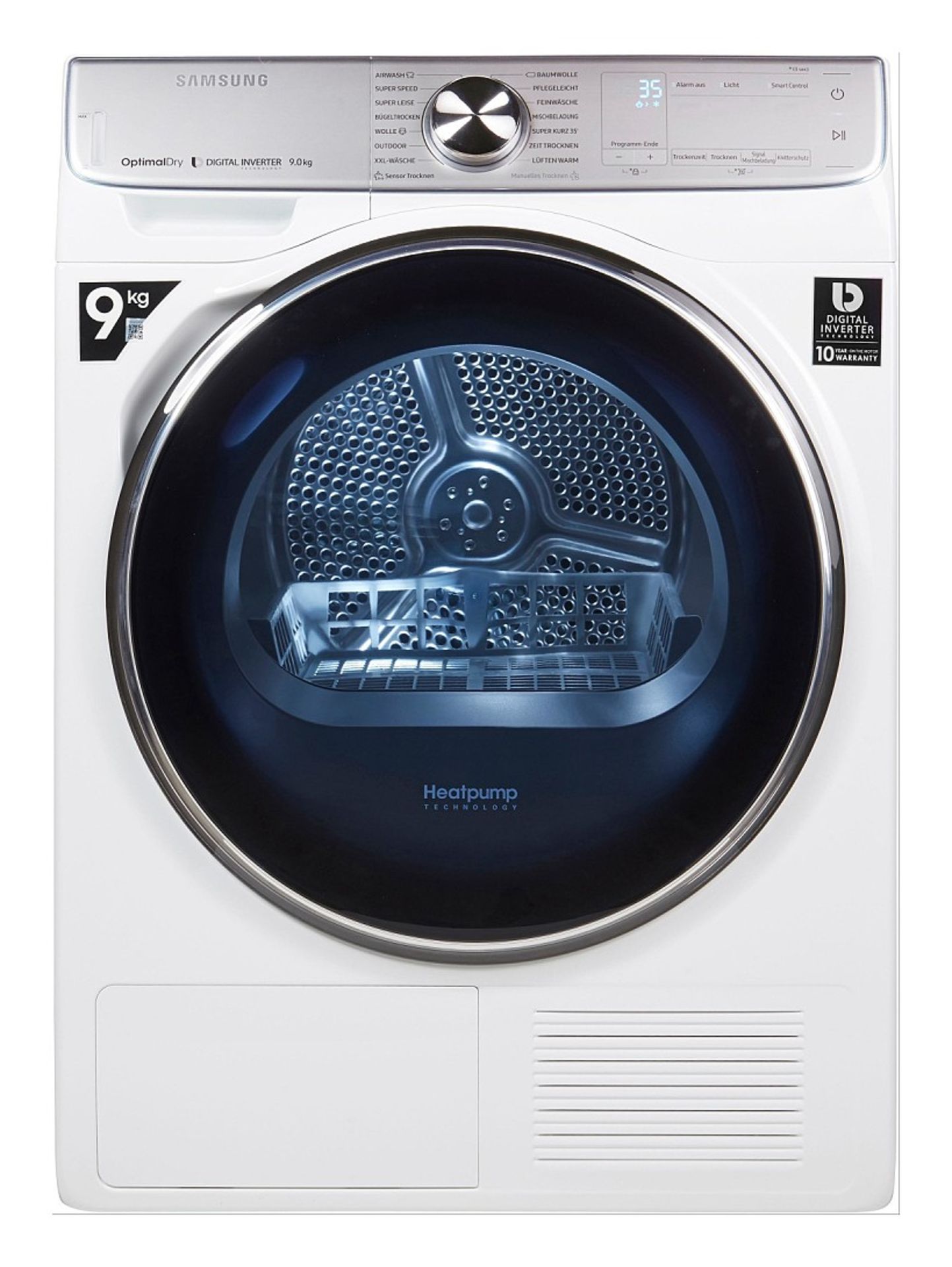 + VAT Grade B ISP £849 - Samsung DV90N8289AW QuickDrive 9Kg Freestanding Condenser Tumble Dryer -