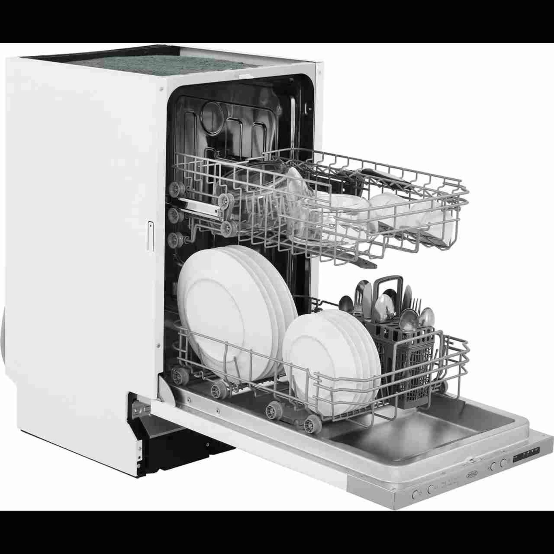 + VAT Grade B ISP £349 - Belling IDW45 Fully Intergrated Slimline Dishwasher - 10 Place Settings - - Image 2 of 3