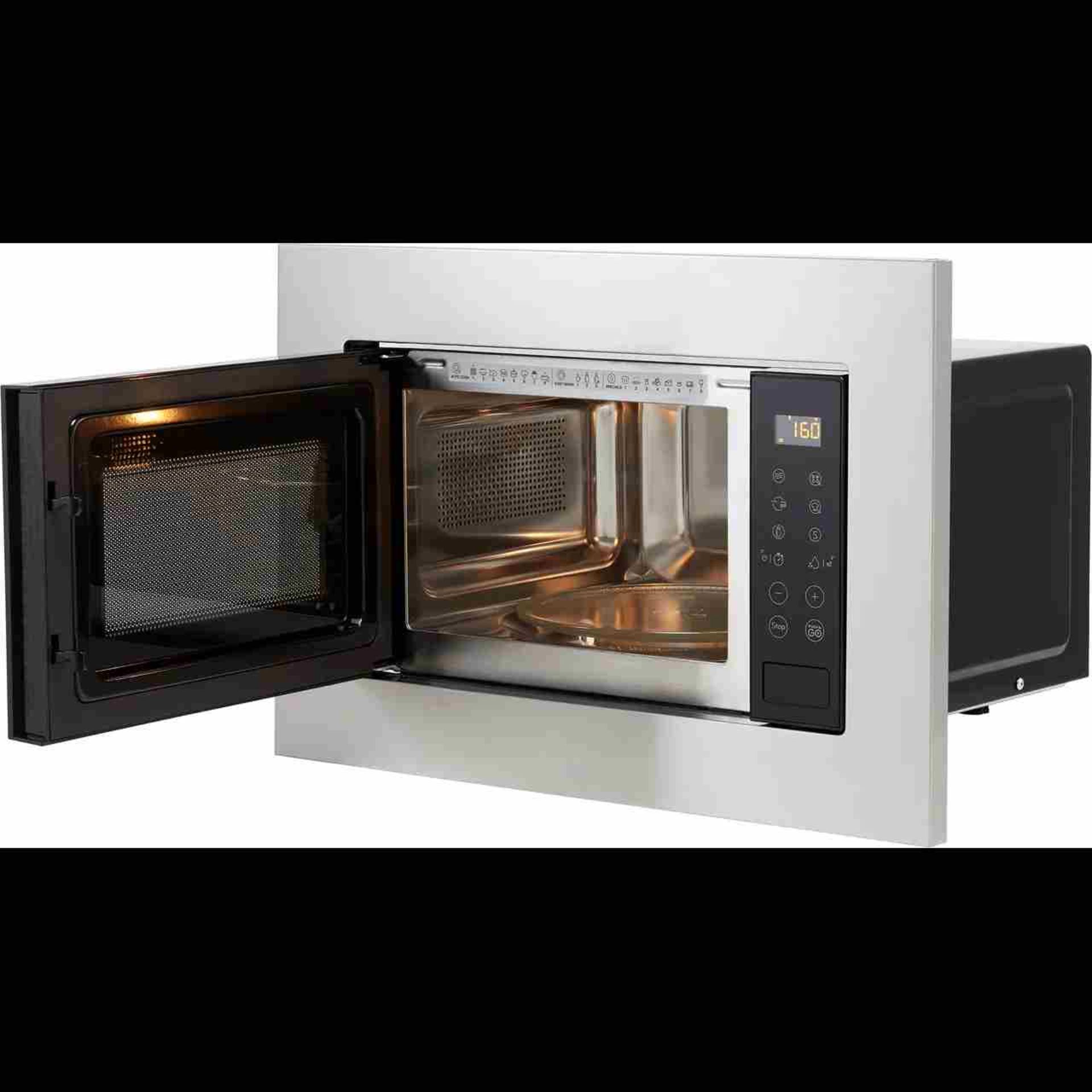 + VAT Grade B ISP £209 - Indesit MWI120GXUK Built In Microwave With Grill - 20 Litre Capacity - - Image 2 of 2