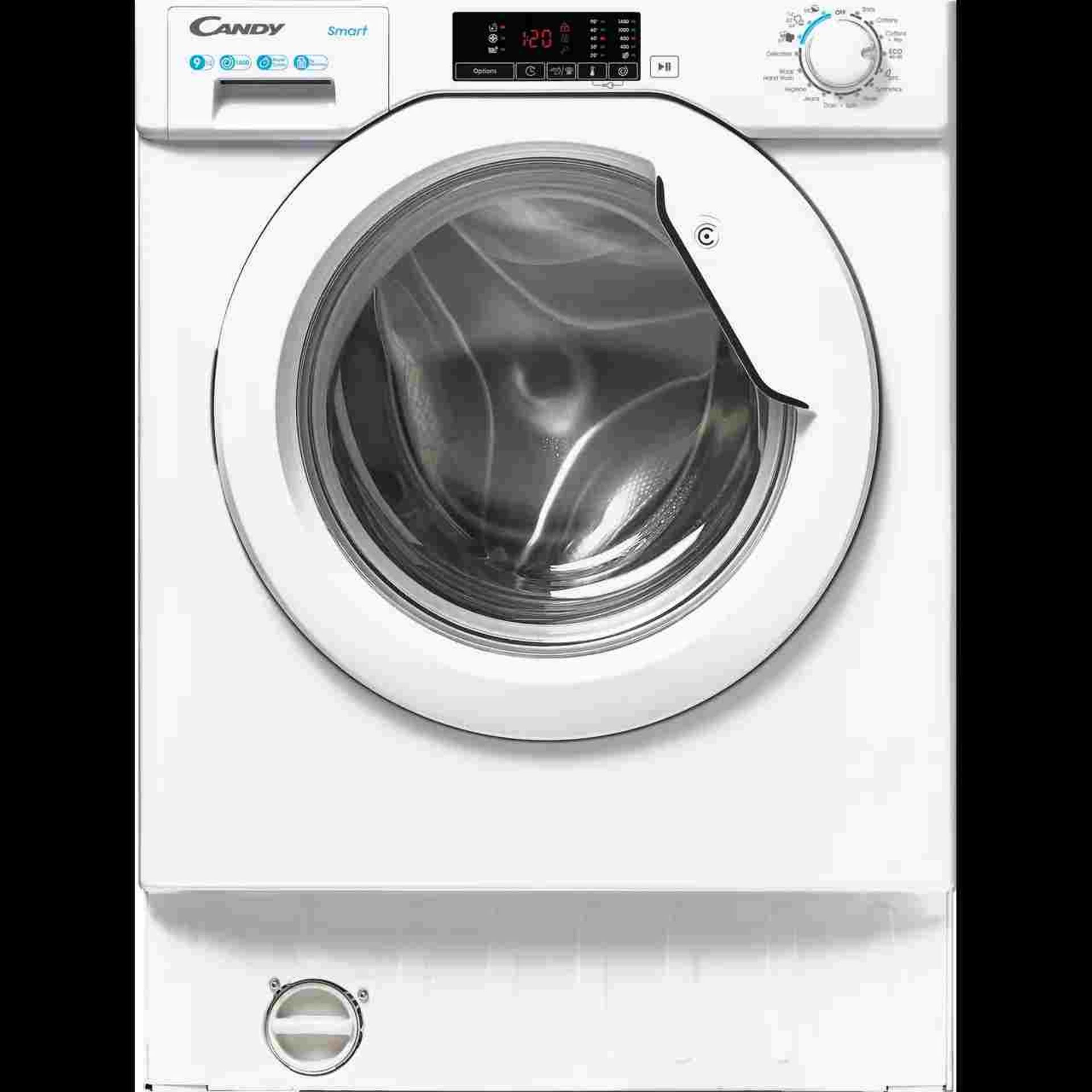 + VAT Grade B ISP £398 - Candy CBW49D1E Intergrated 9Kg Washing Machine - 1400 RPM - 14 Minute