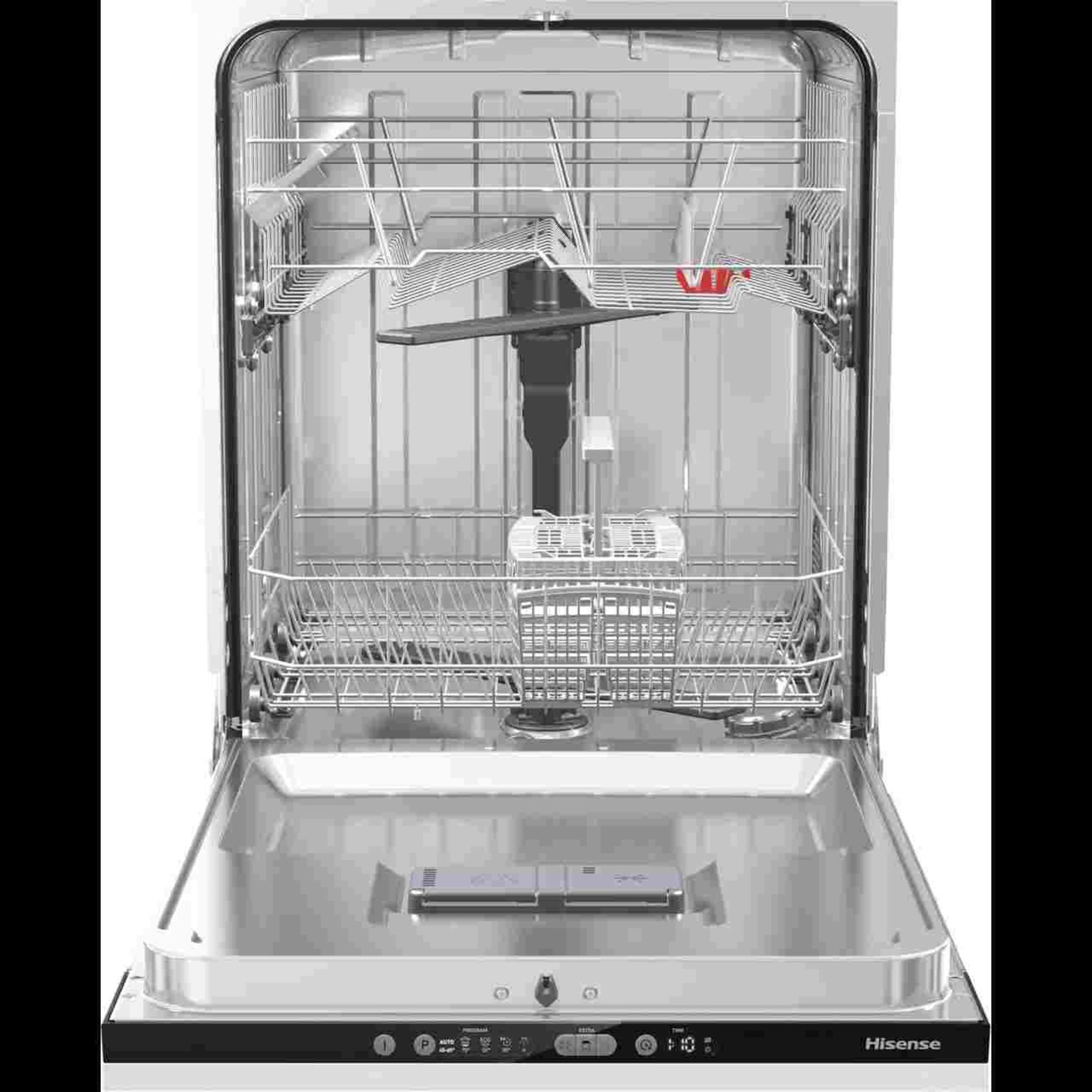 + VAT Grade B ISP £379 - Hisense HV651D60UK Fully Intergrated Dishwasher - 13 Place Settings - 15 - Image 2 of 3