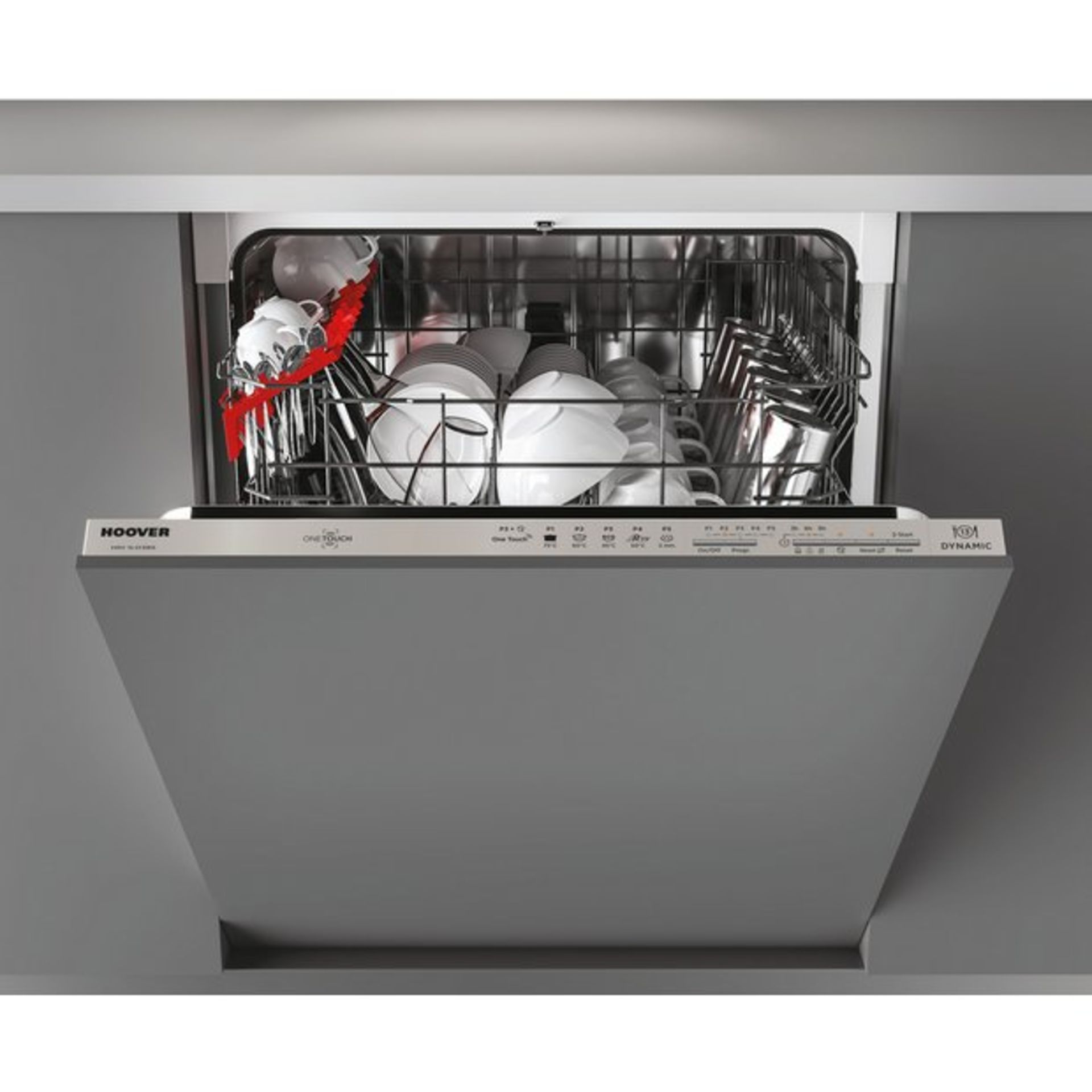 + VAT Grade B ISP £289 - Hoover H-Dish 300 HDI1L038SA Fully Intergrated Dishwasher - 13 Place