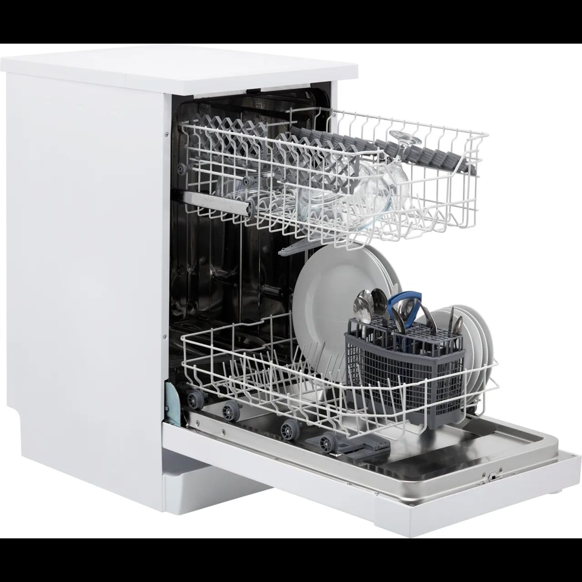 + VAT Grade B ISP £209 - Electra C1745WE Slimline Dishwasher - 10 Place Settings - 30 Minute Quick - Image 2 of 2