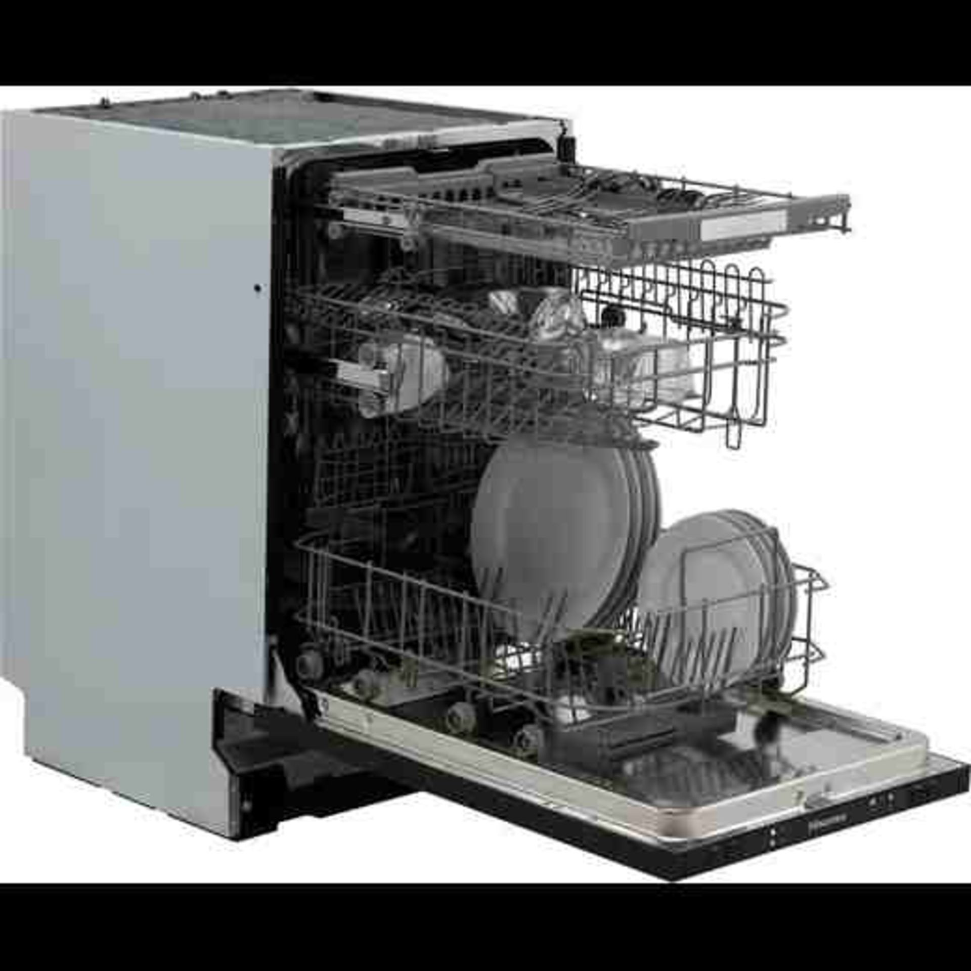 + VAT Grade B ISP £299 - Hisense HV520E40Uk Fully Intergrated Slimline Dishwasher - 11 Place - Image 2 of 3