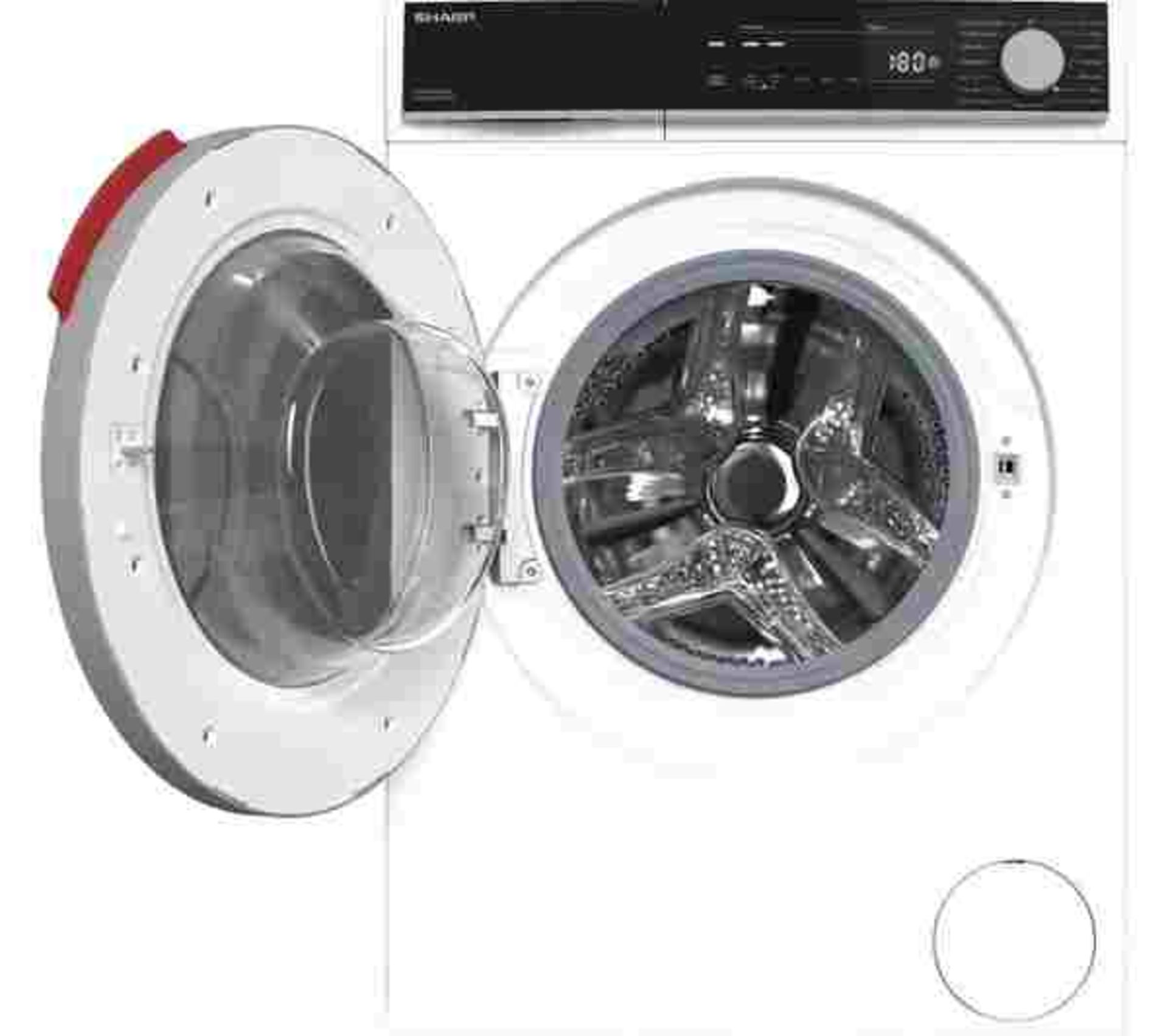 + VAT Grade B ISP £419 - Sharp ES-ND8144WD-EN 8Kg/6Kg Washer Dryer - 1400 RPM - Special Allergy - Image 2 of 3