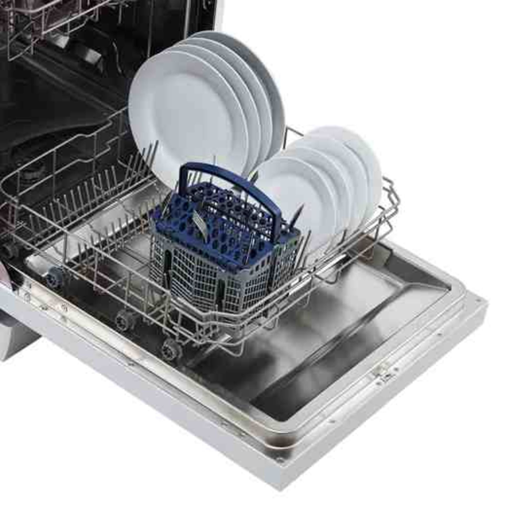 + VAT Grade B ISP £345 - Samsung Series 5 DW60M5050FW Dishwasher - 13 Place Settings - 60 Minute - Image 3 of 3