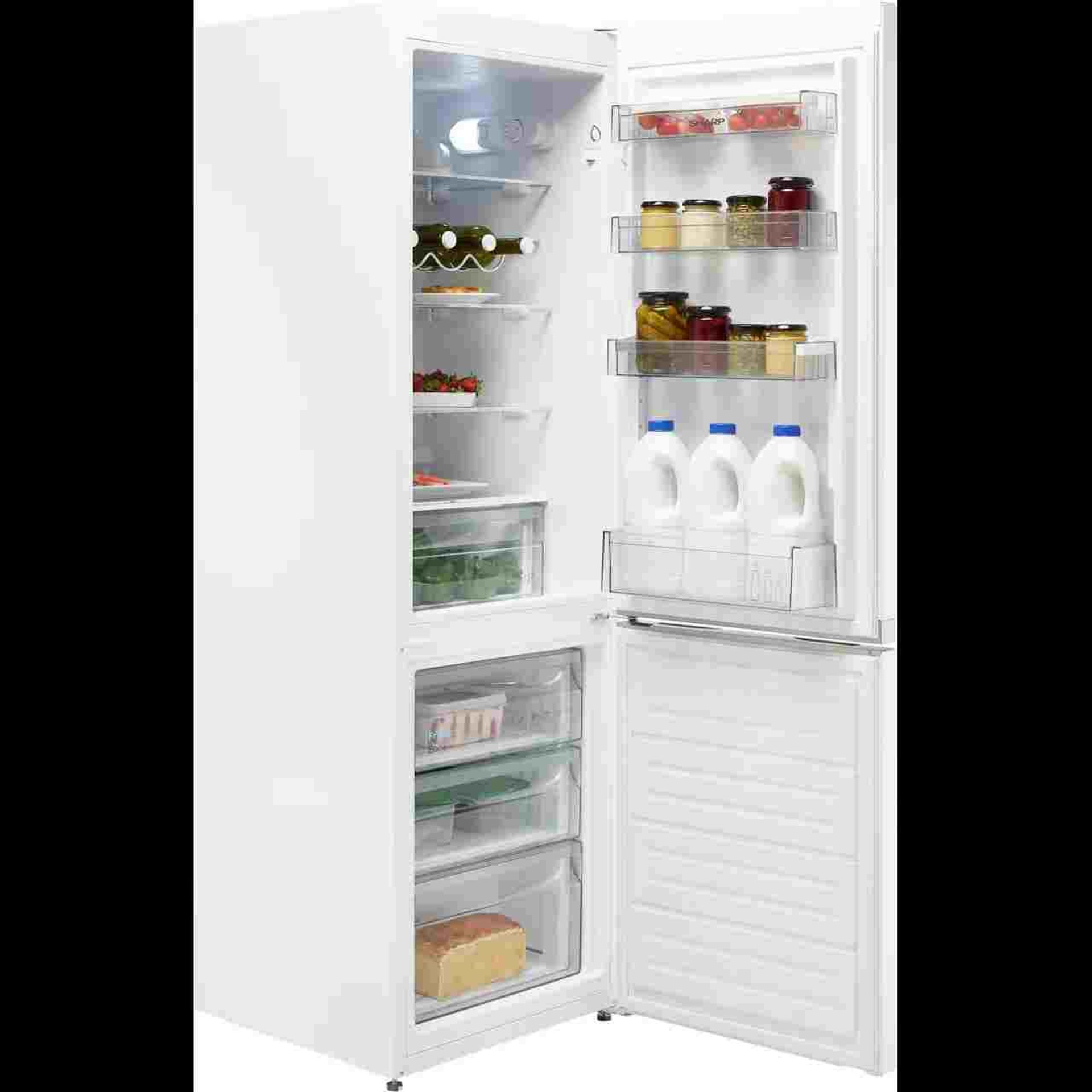 + VAT Grade B ISP £299 - Sharp SJ-BB04DTXWF-EN 60/40 Fridge Freezer - Fridge Capacity 184 Litres - - Image 2 of 3