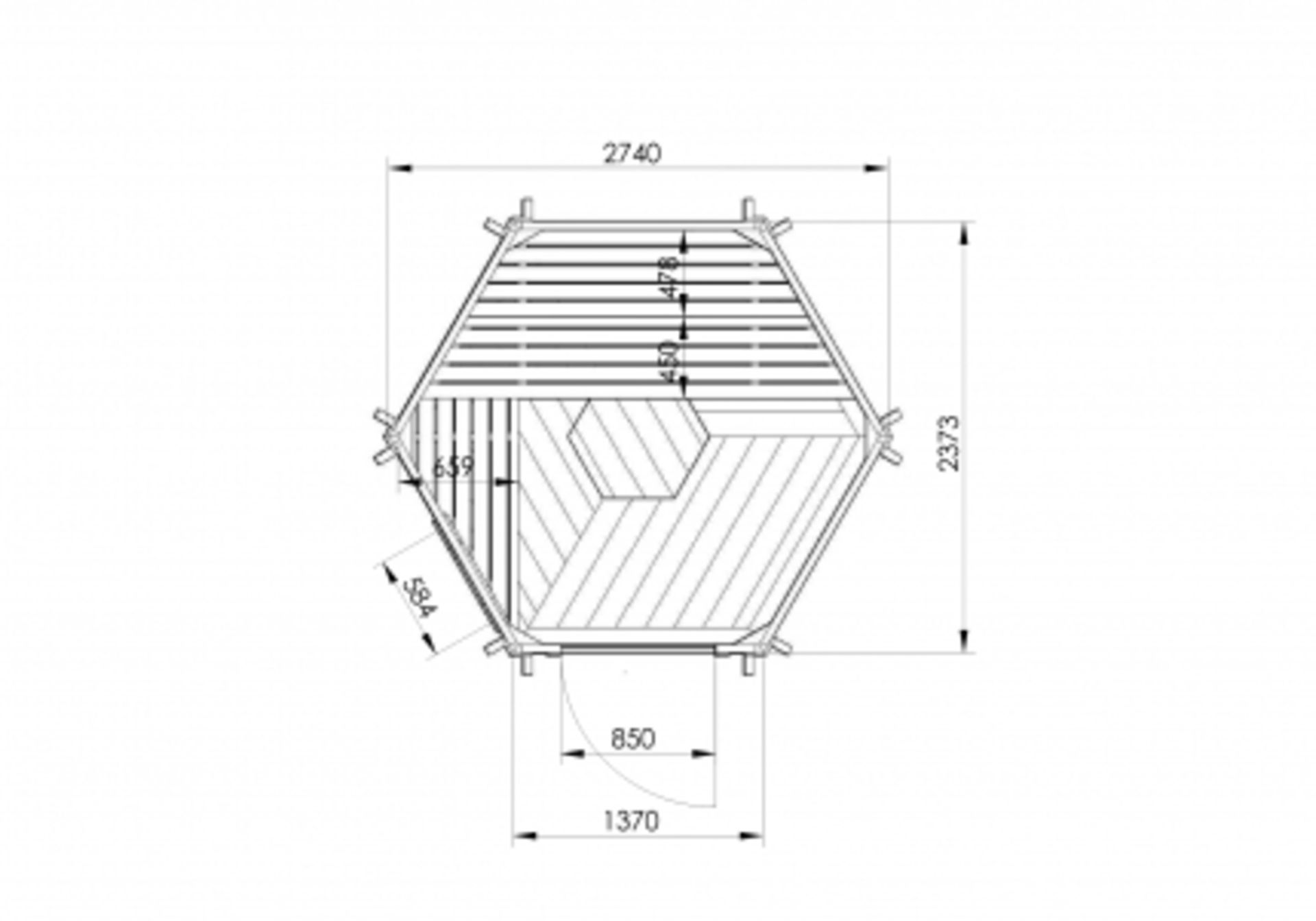 + VAT Brand New 4.5m Sq Sauna Cabin - Roof Covered With Bitumen Shingles - Double Glass Window ( - Image 2 of 2