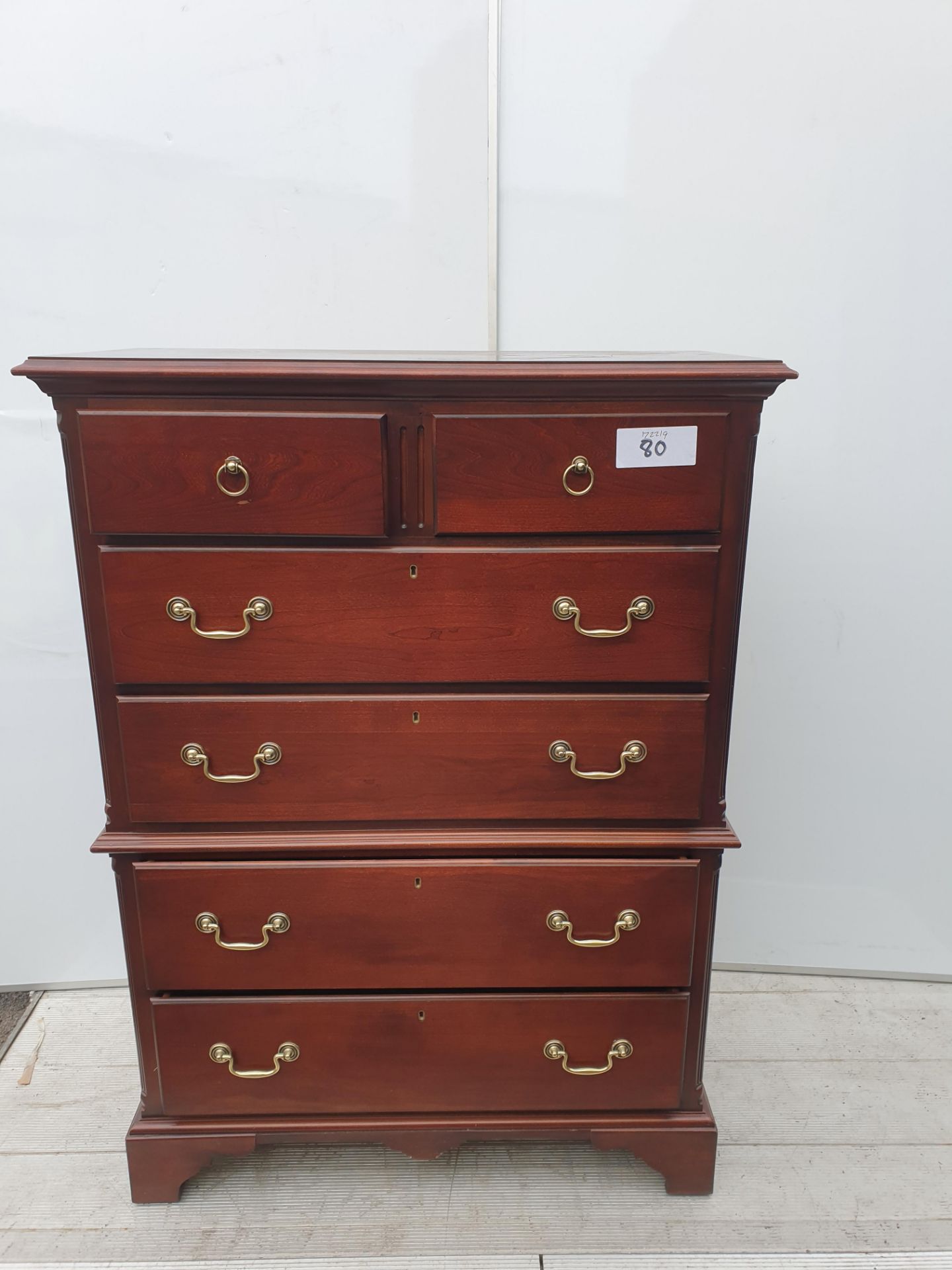 No VAT Cherrywood Two Over Four Chest Of Drawers