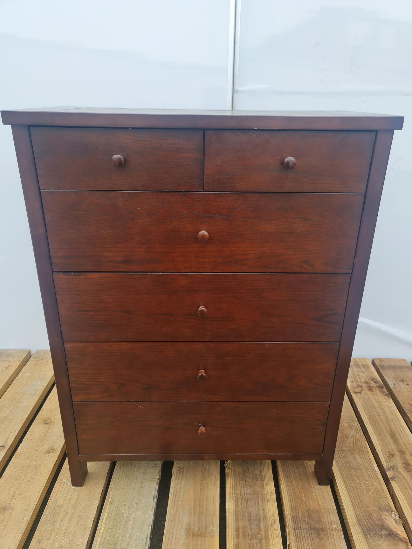 No VAT Six Drawer Cherrywood Chest Of Drawers
