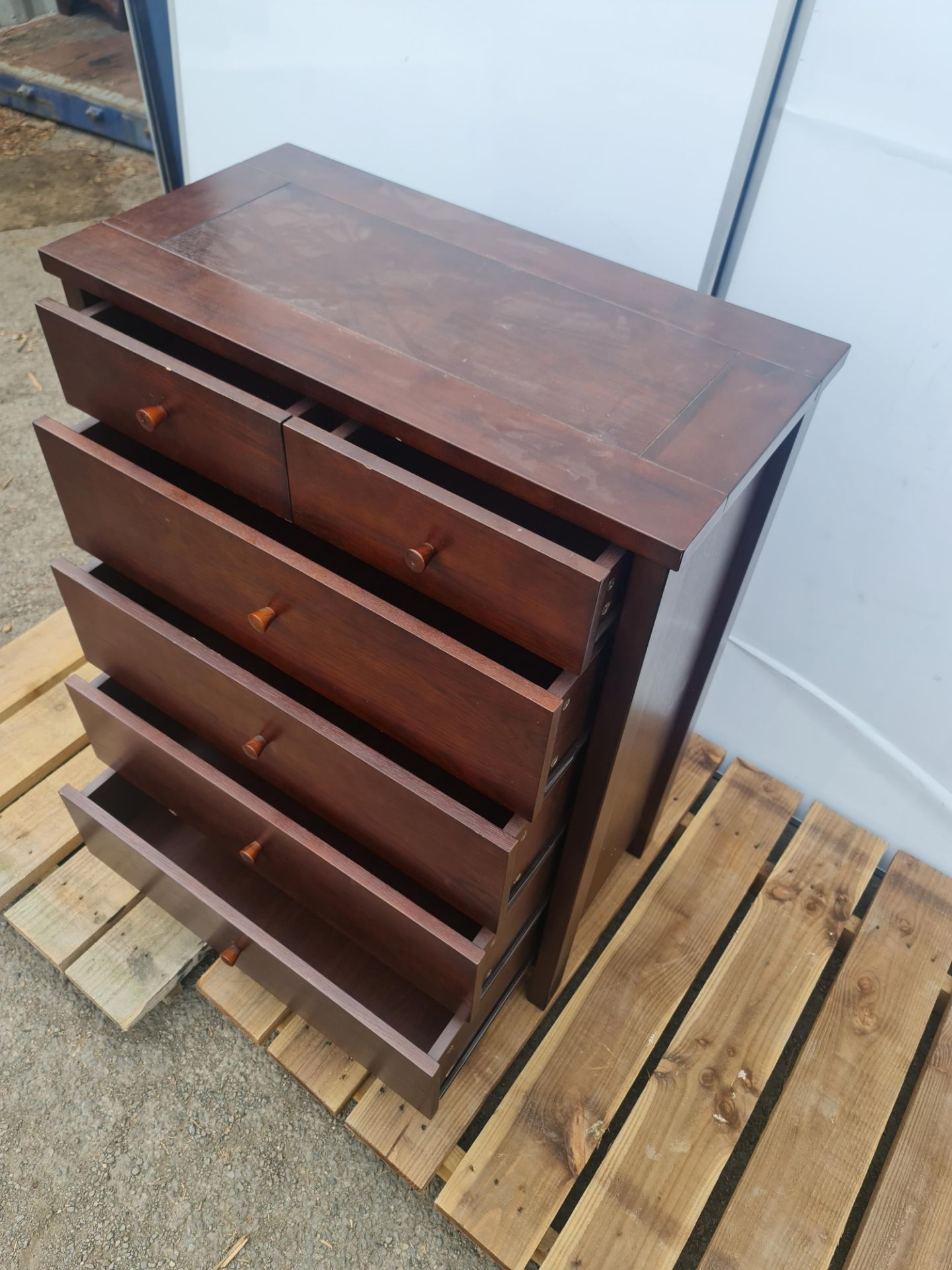 No VAT Six Drawer Cherrywood Chest Of Drawers - Image 2 of 2