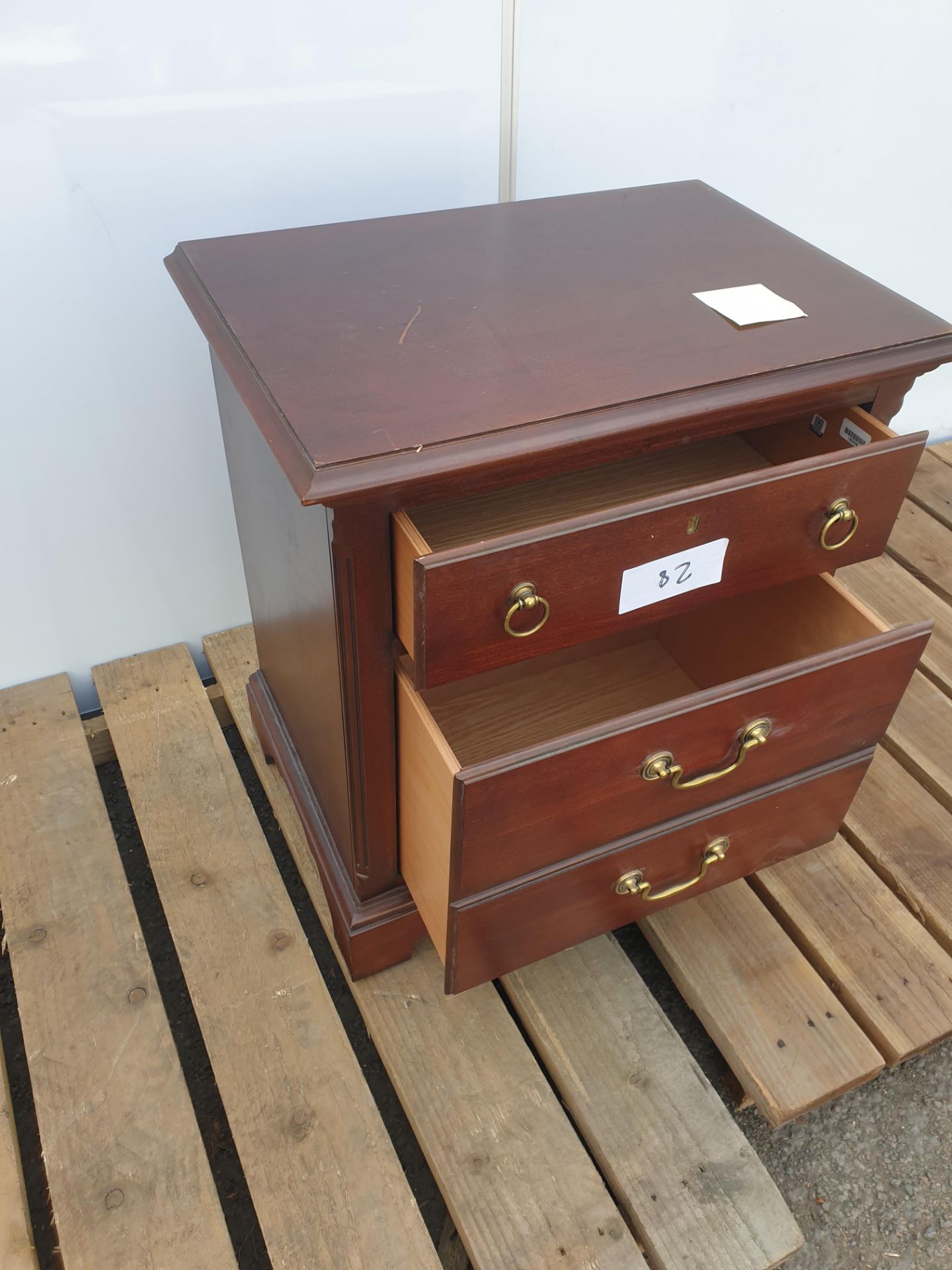 No VAT Cherrywood Two Drawer Cabinet