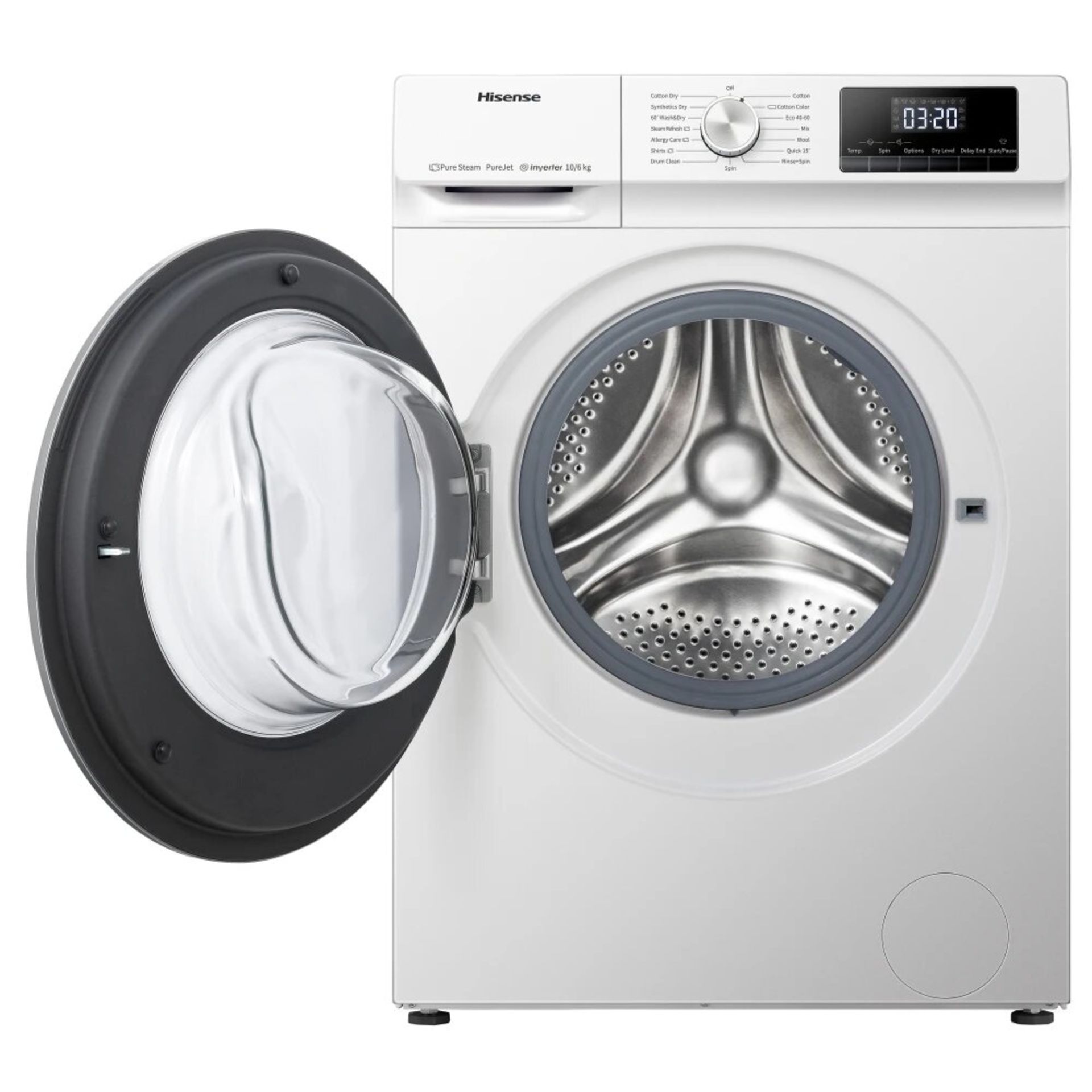 + VAT Grade B ISP £469 - Hisense WDQY1014EVJM 10kg/6kg Washer Dryer - 1400 RPM - Inverter Motor - - Image 2 of 3