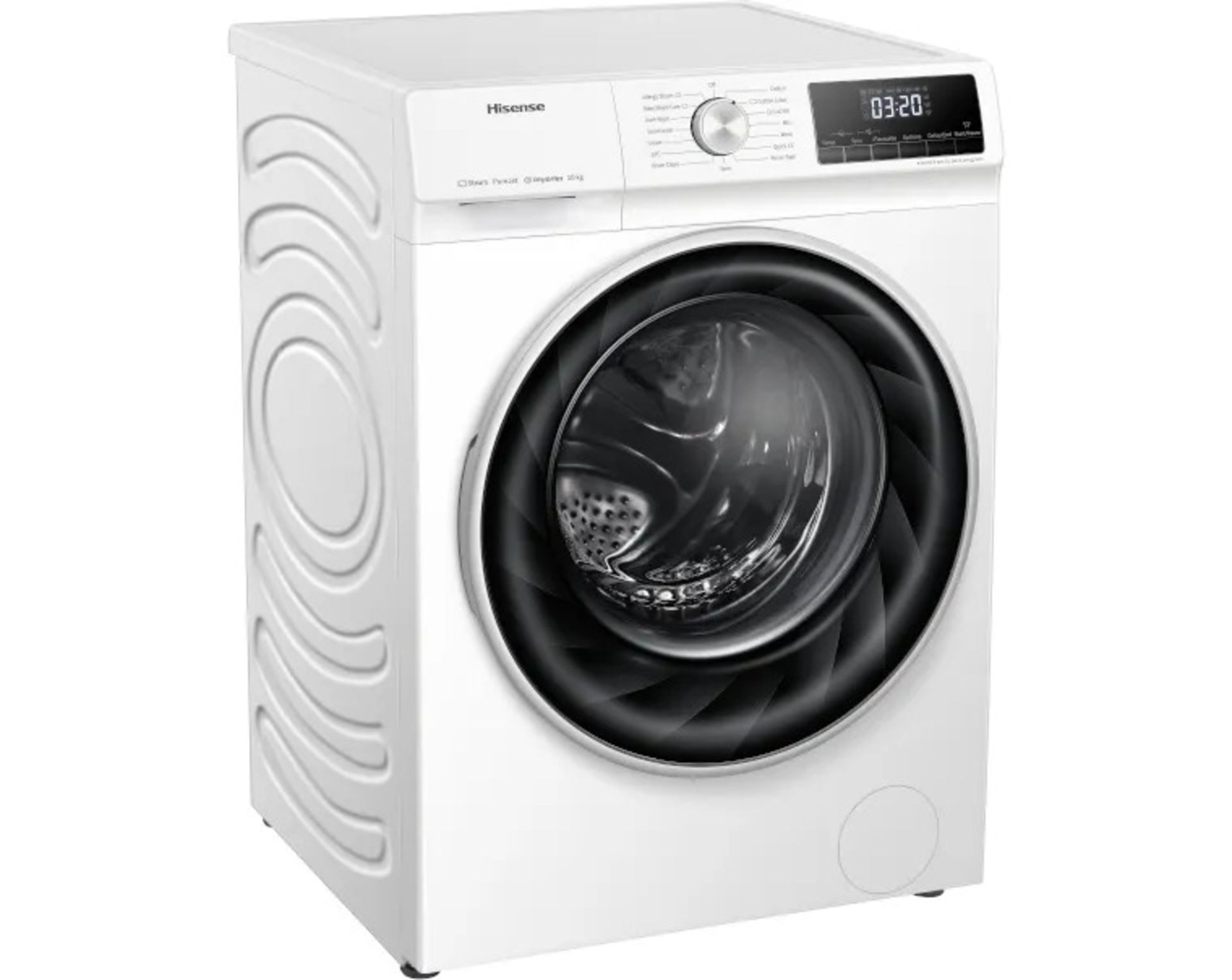 + VAT Grade B ISP £329 - Hisense WFQY1014EVJM 10Kg Washing Machine - 1400 RPM - 15 Minute Quick - Image 2 of 2