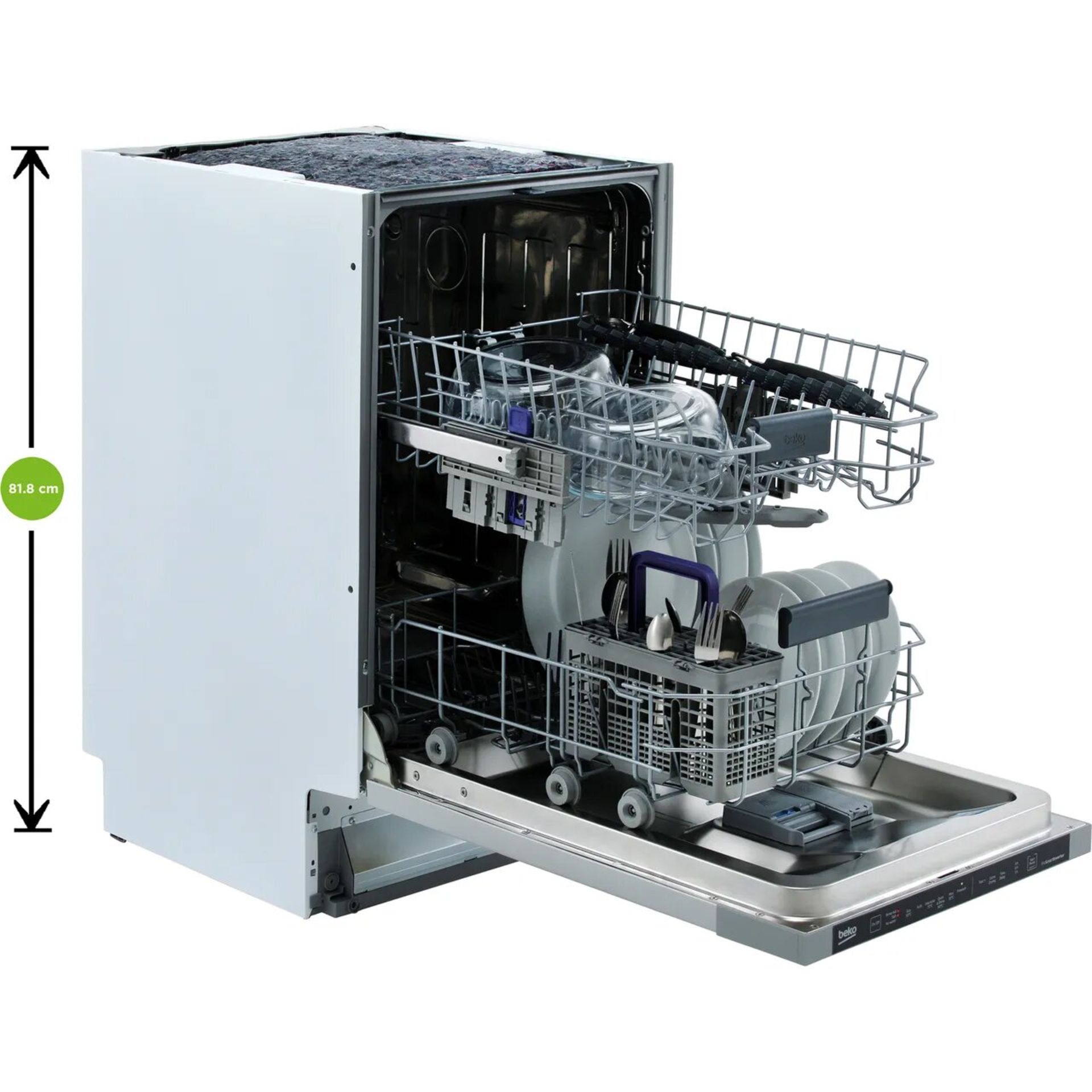 + VAT Grade B ISP £329 - Beko DIN16430 Fully Intergrated Dishwasher - 14 Place Settings - 30 Minute