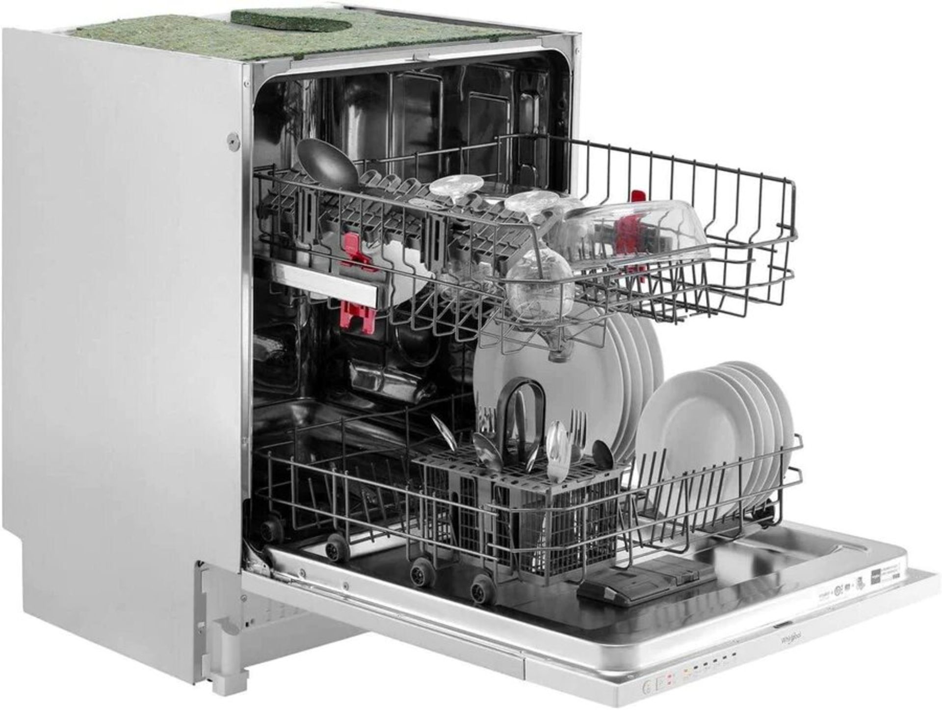 + VAT Grade B ISP £379 - Whirlpool WIE2B19NUK Fully Intergrated Dishwasher - 13 Place Settings - 40 - Image 2 of 2