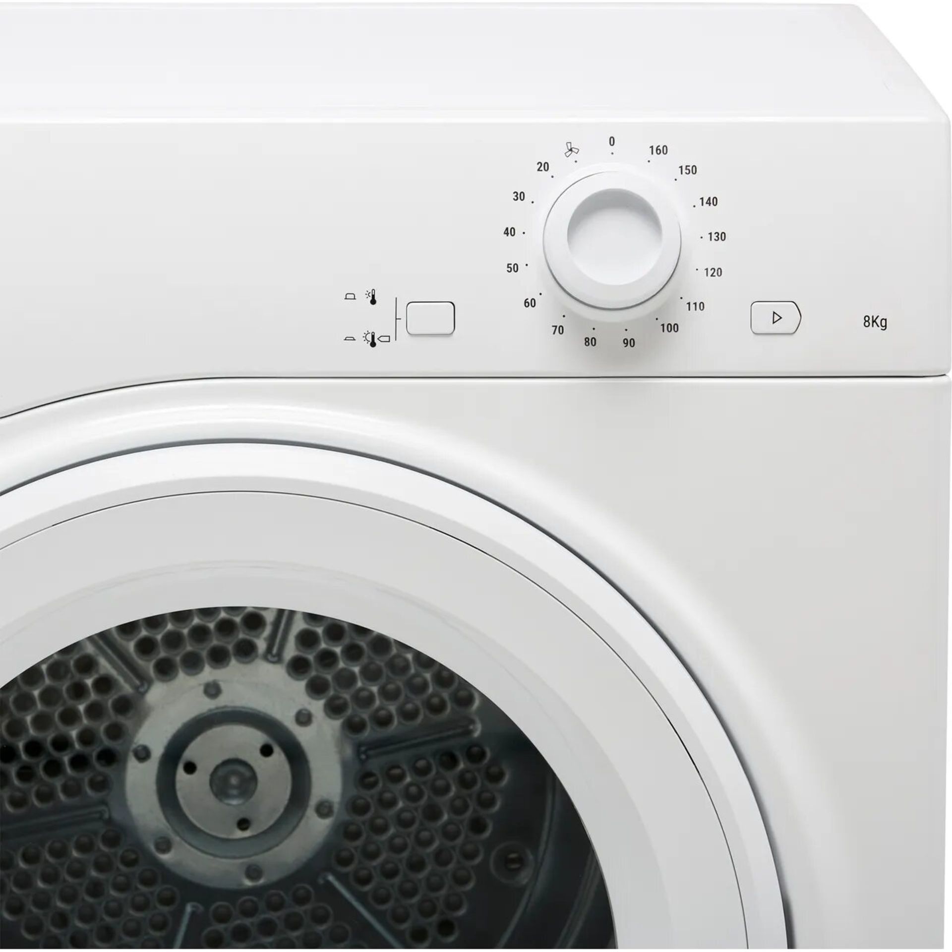 + VAT Grade B ISP £266 - Hotpoint H1D80WUK 8Kg Vented Tumble Dryer - Three Drying Programmes - Image 2 of 2