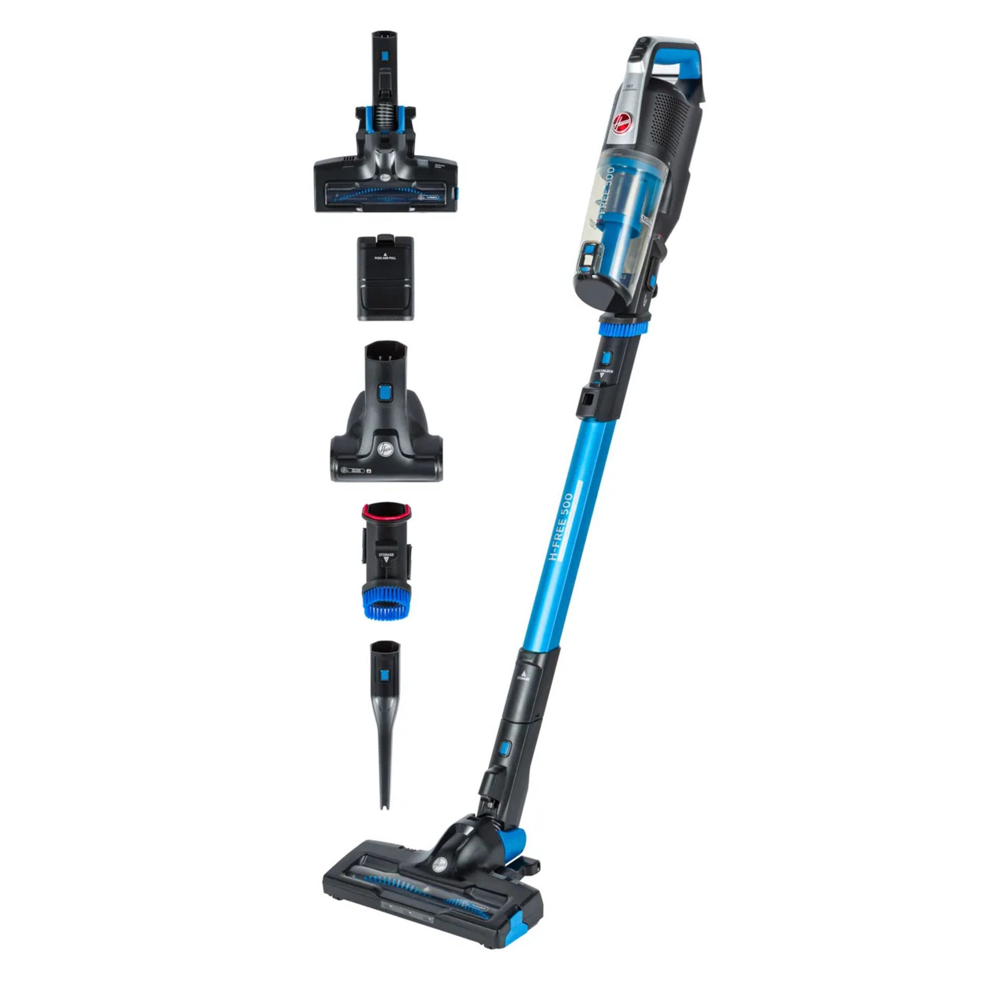 + VAT Grade B ISP £229 - Hoover H-Free 500 Pets HD522UPT Cordless Vacuum Cleaner - 40 Minute Run