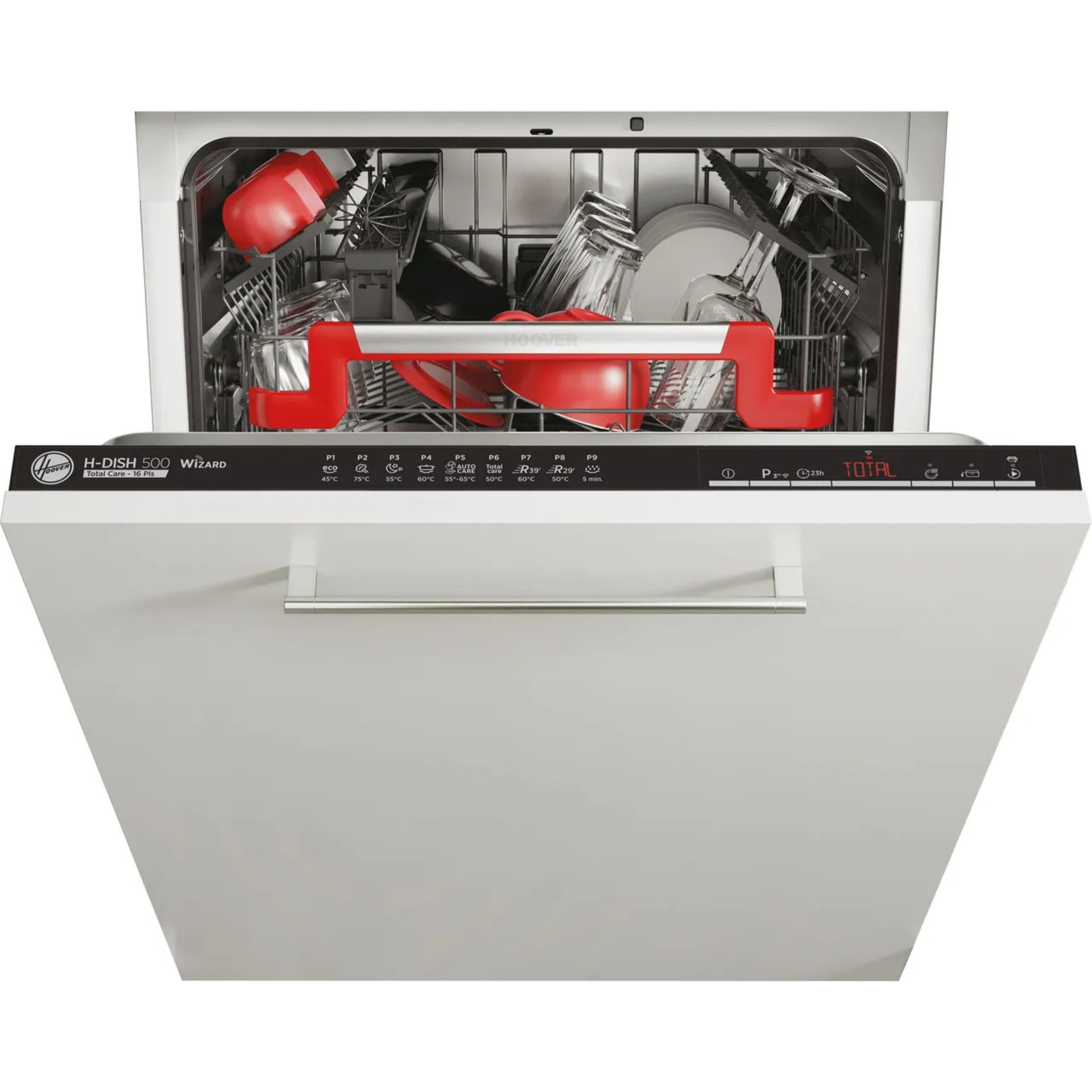 + VAT Grade B ISP £499 - Hoover HIB6B2S3FS Fully Intergrated Dishwasher - 16 Place Settings - 12