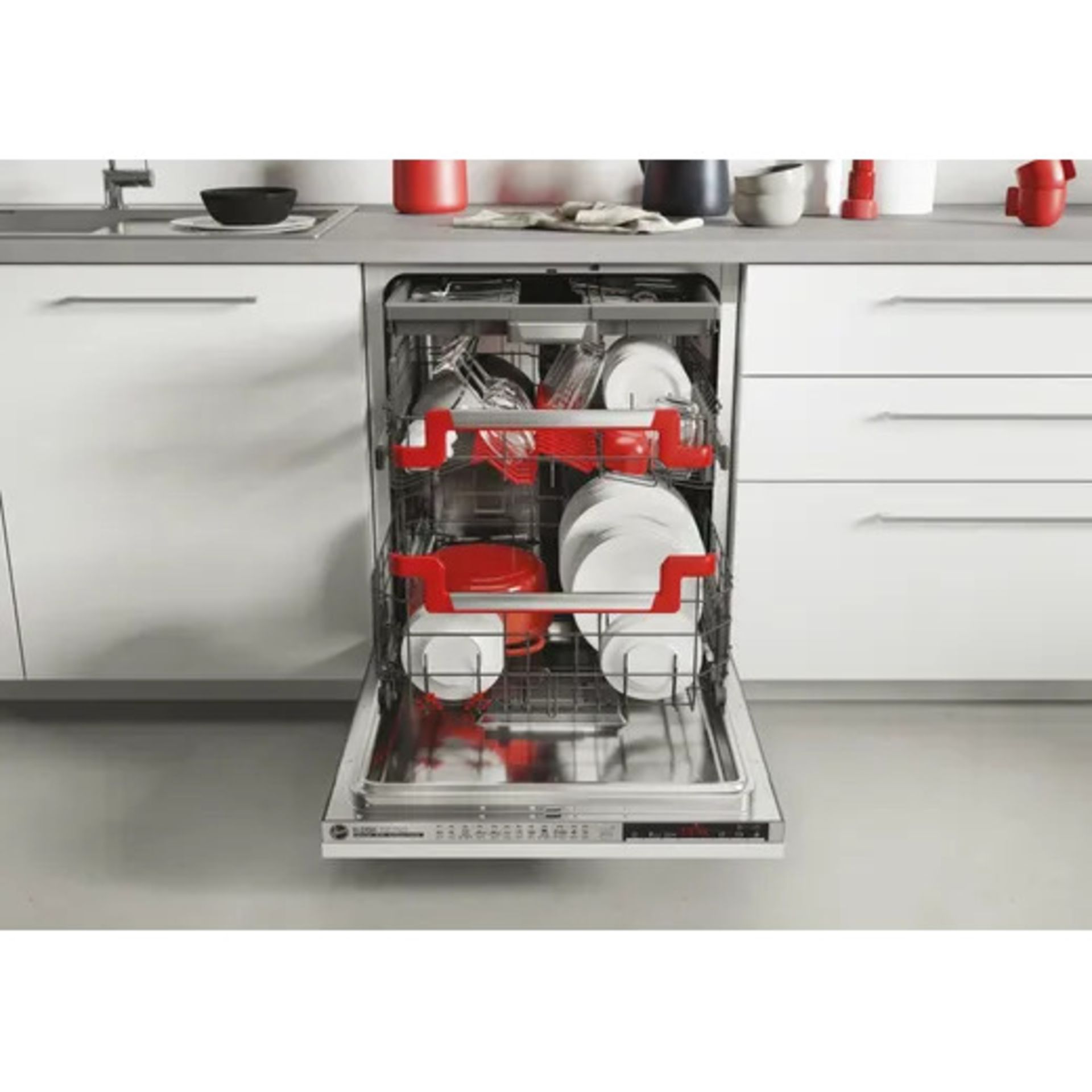 + VAT Grade B ISP £499 - Hoover HIB6B2S3FS Fully Intergrated Dishwasher - 16 Place Settings - 12 - Image 2 of 3