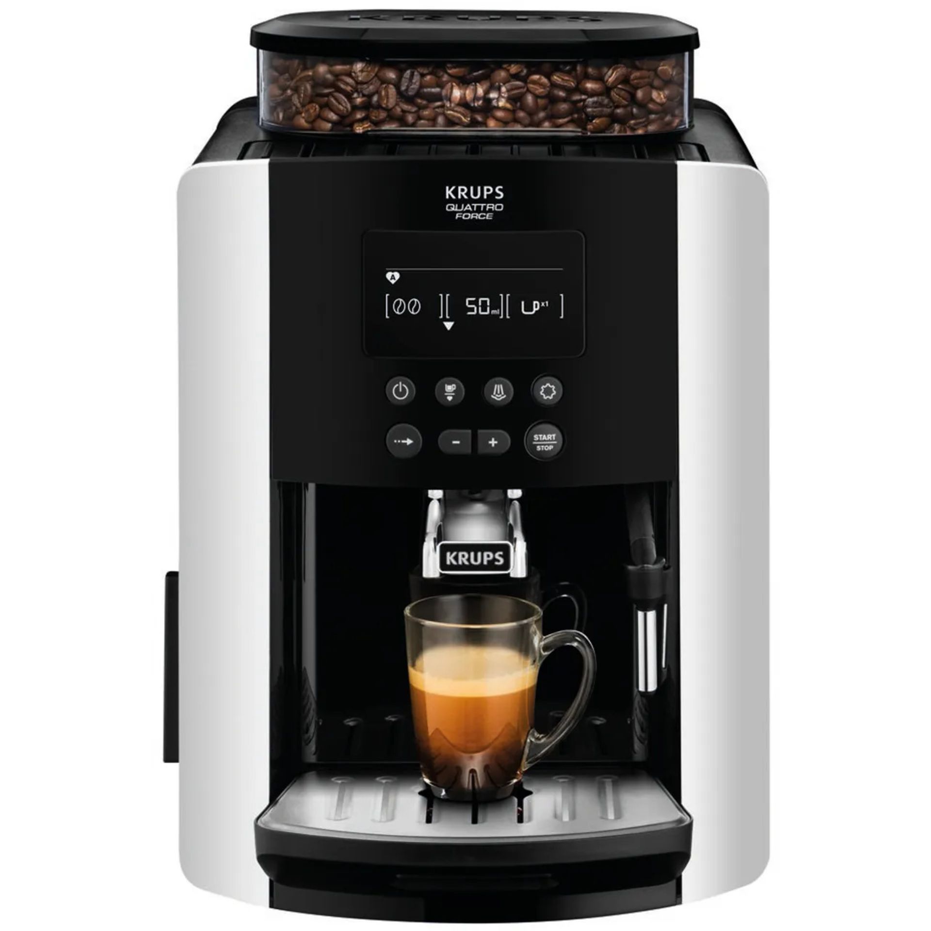 + VAT Grade B ISP £449 - Krups Arabica Digital EA817840 Bean To Cup Coffee Machine - 3 Pre-