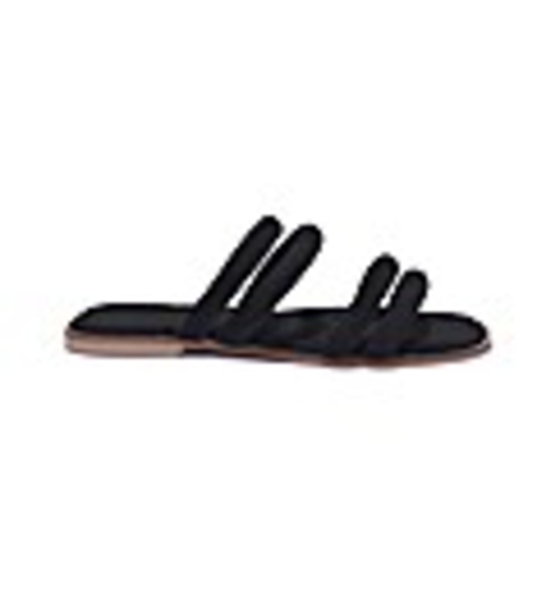 + VAT Brand New Pair Ladies Black Square Toe Sandals Size 4