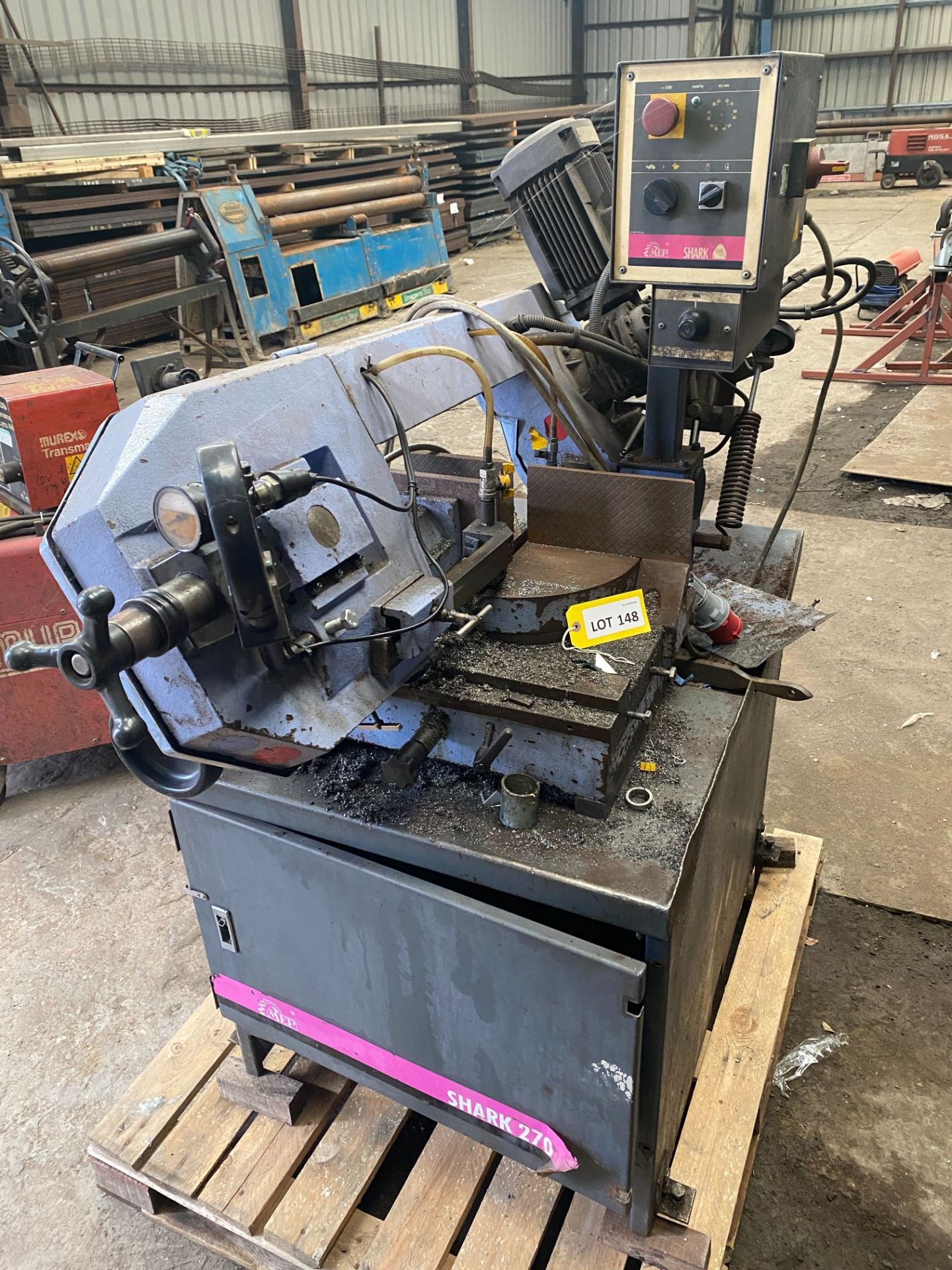 MEP Shark 270 horizontal bandsaw (disconnected - status unknown)