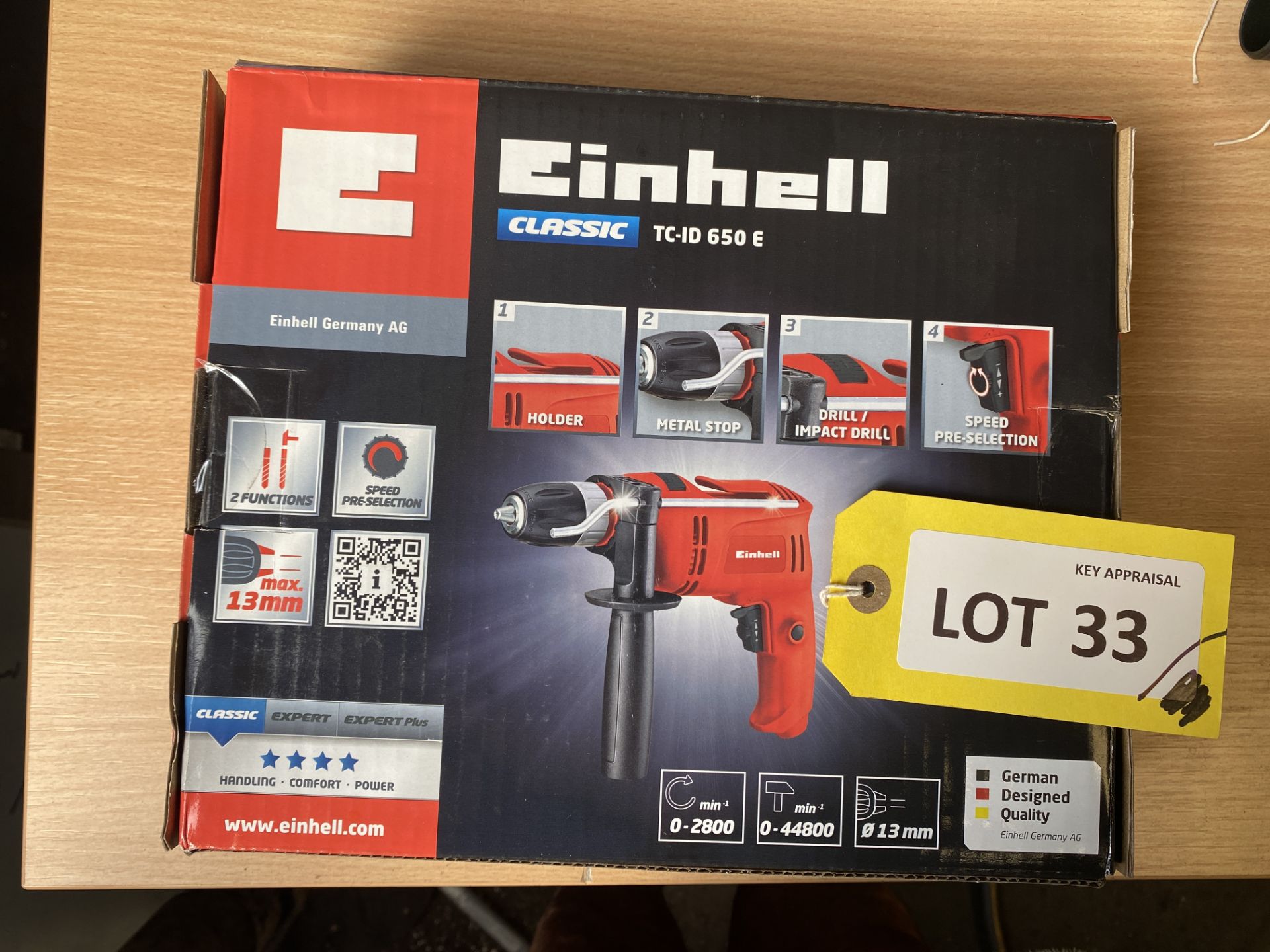 Einhell TC-ID 650E Classic corded hammer drill - 240v (unused in sealed box)