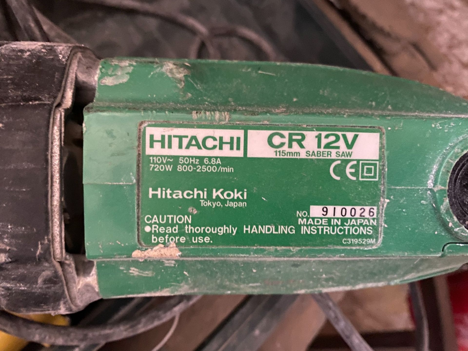 Hitachi CR 12V 115mm saber saw, serial no: 910026 (spares only) - Bild 2 aus 2