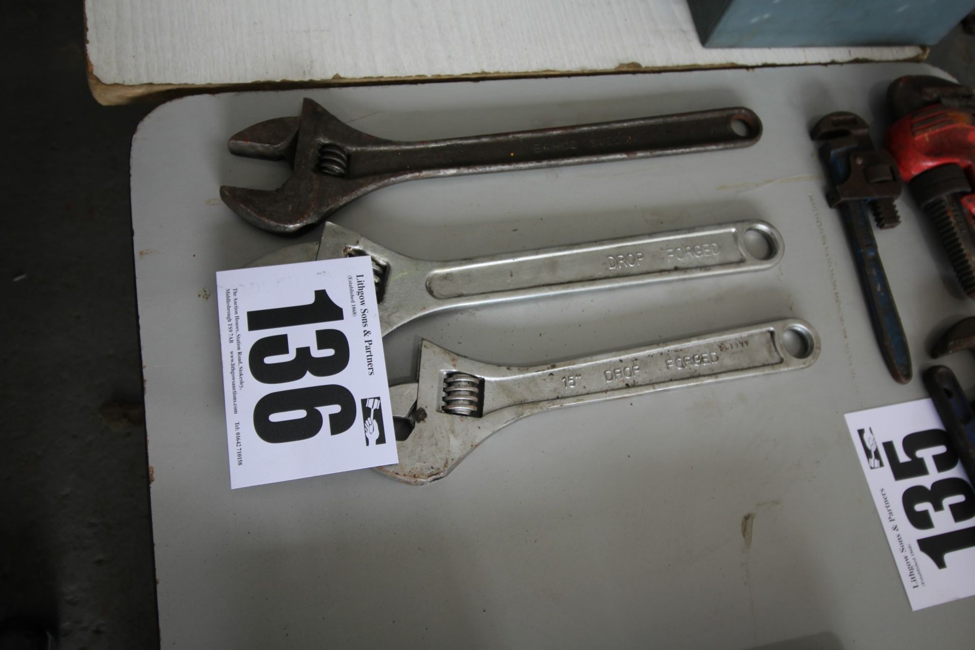 3 ADJUSTABLE WRENCHES 14INCH UP TO 18INCH
