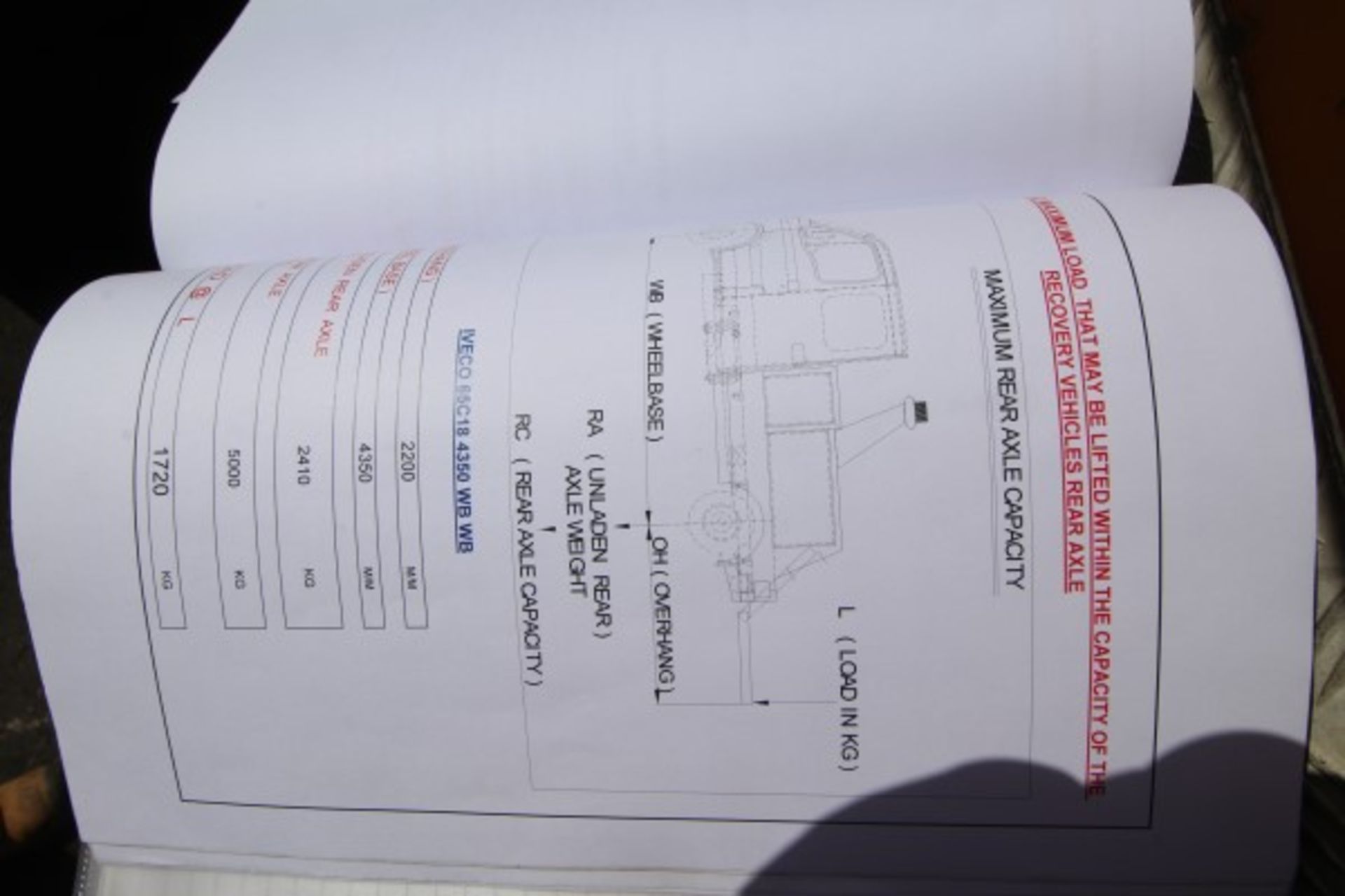 NX57 FWB. JANUARY 2008, IVECO 65C18 SPEC FRAME RECOVERY TRUCK, 2998CC DIESEL ENGINE, 6500KG GROSS - Image 23 of 34