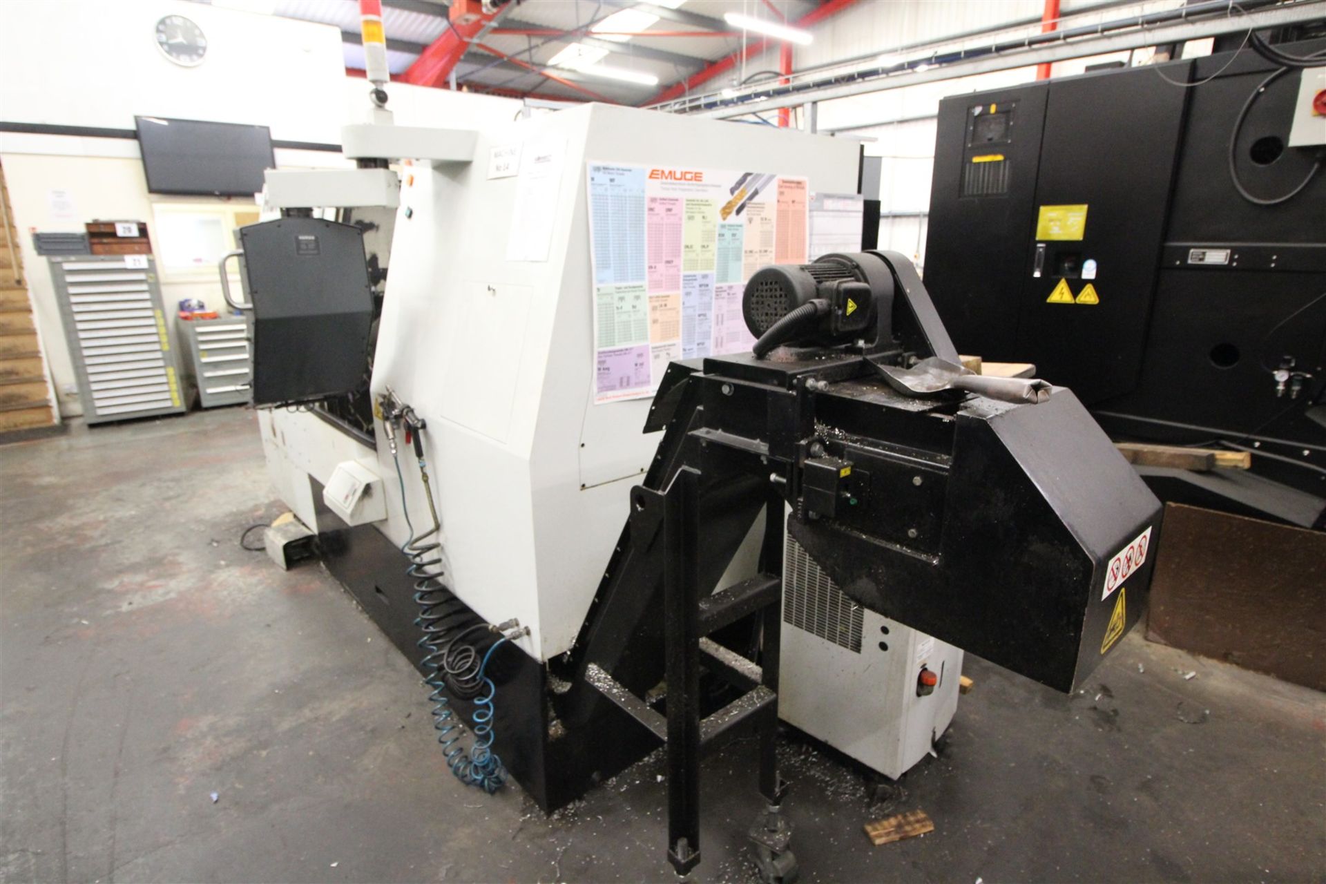 Hurco TMX10, CNC Horizontal Turning Centre, Complete with External Swarf Conveyor, Serial No. - Image 4 of 7