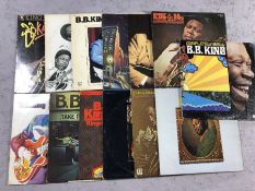 13 B B King LPs : Mostly oiginal pressings including "Completely Well", "Now Appearing", "