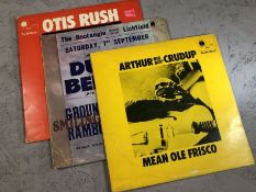 3 original Blues LPs on the UK Blue Horizon label including Arthur "Big Boy" Crudup - "Mean Ole