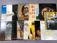 17 The Beatles Solo LPs/12" including: George Harrison: "Wonderwall Music" (UK Apple orig stereo