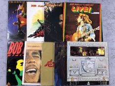 9 Bob Marley & The Wailers LPs/12" including Legend, Babylon By Bus, Exodus, Live, Natty Dread,