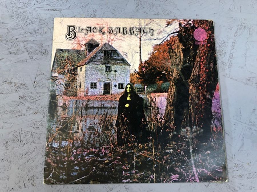 8 Black Sabbath/Ozzy Osborne LPs including: "Black Sabbath" (UK orig Vertigo swirl VO 6 with large - Image 2 of 22