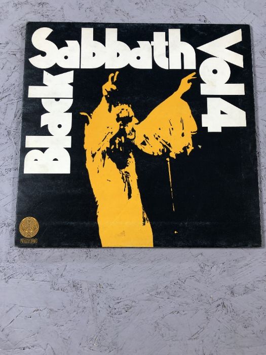 Black Sabbath "Vol. 4" LP on the Vertigo "swirl" label 6360 071. Comes with attached booklet and