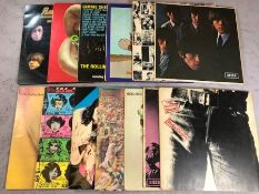 The Rolling Stones: 13 LPs including: "Let It Bleed", "No. 2" (UK mono orig LK 4661 with blind man