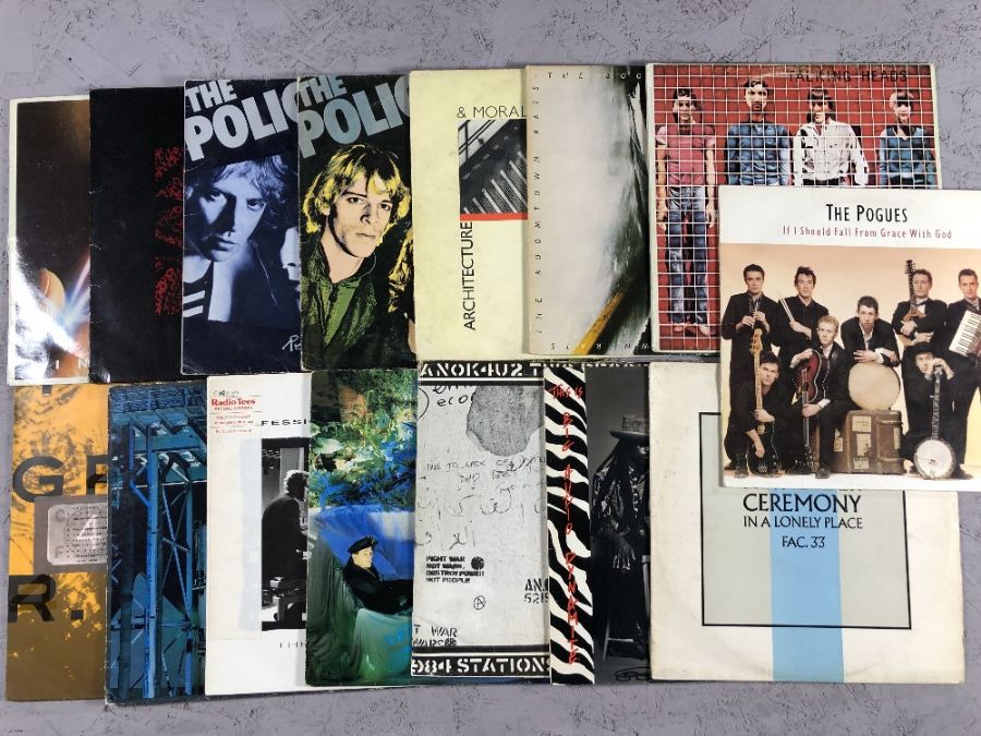 15 Punk/New Wave LPs/12" including: New Order, Talking Heads, The Pogues, Big Audio Dynamite, Crass,